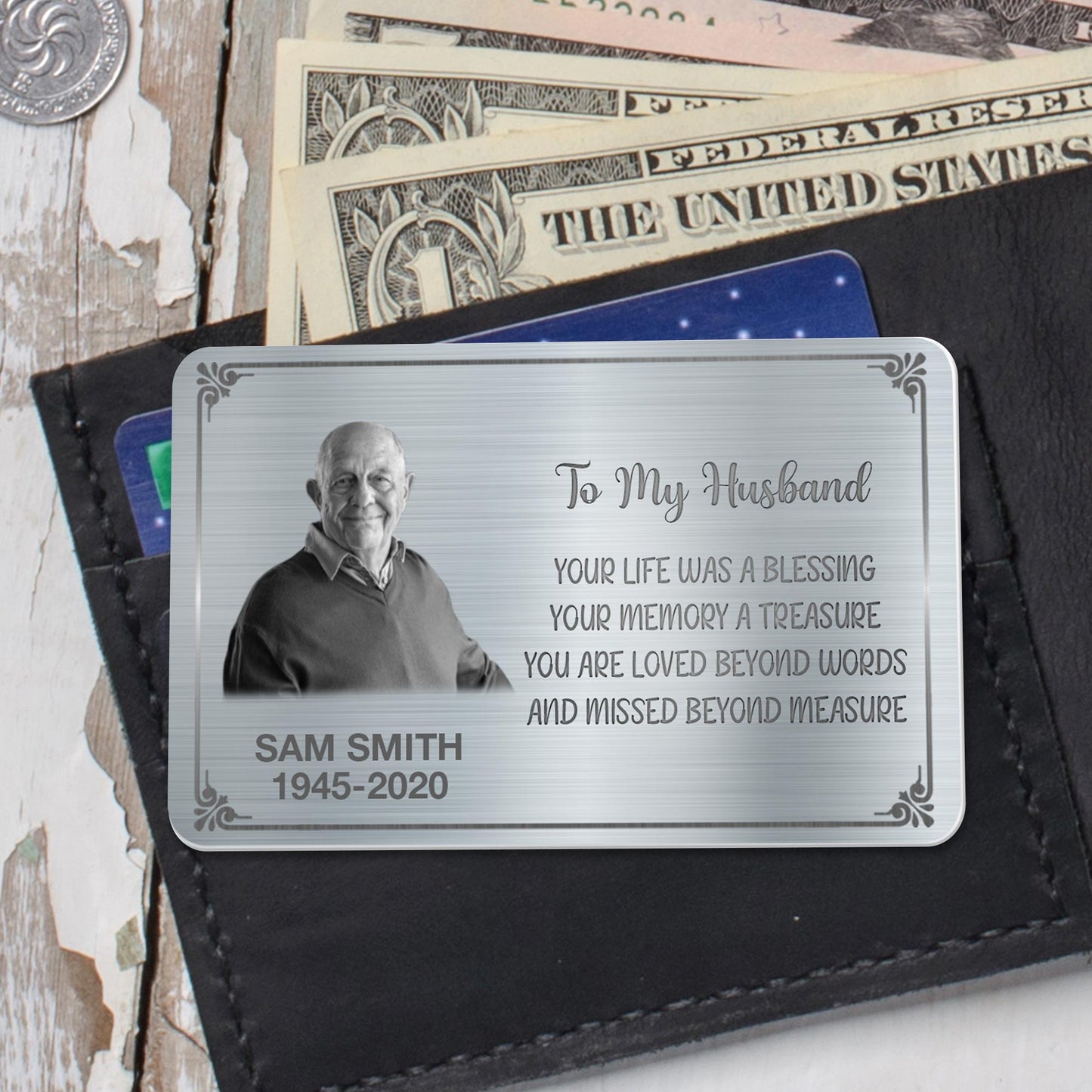 Loved Beyond Words Elegant Scroll Memory Card For Husband