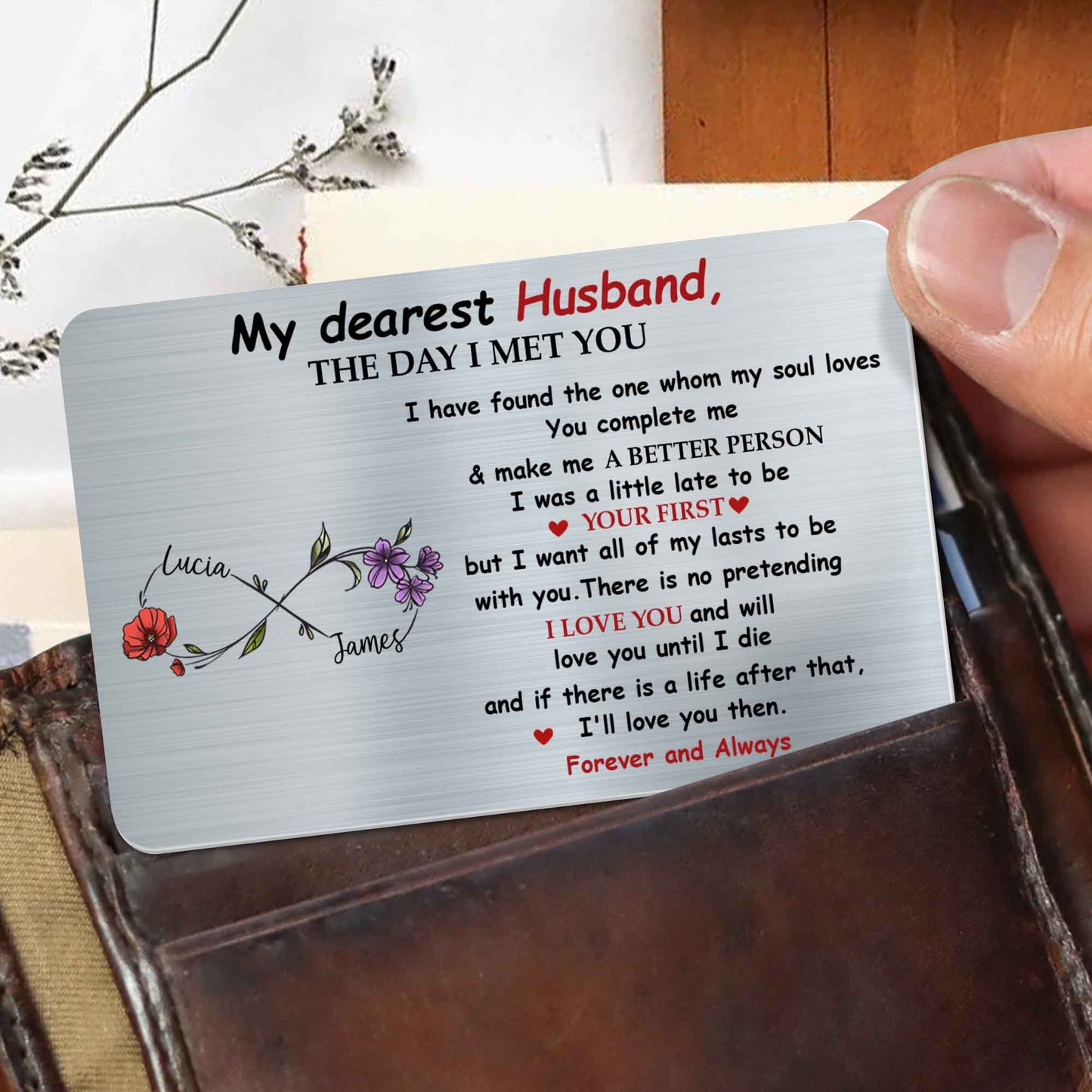 My Dearest Husband, The Day I Met You, Flowers