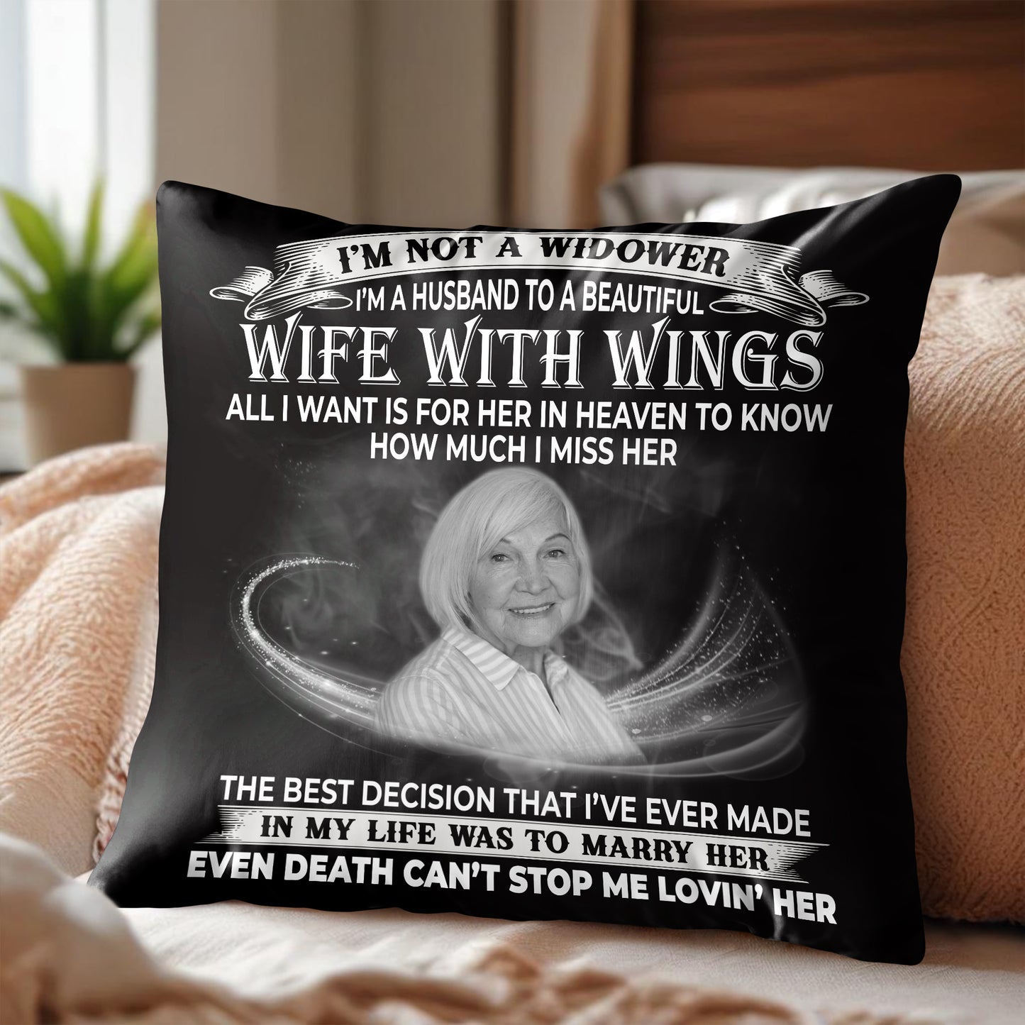 Husband to a Beautiful Wife with Wings Memorial Tribute