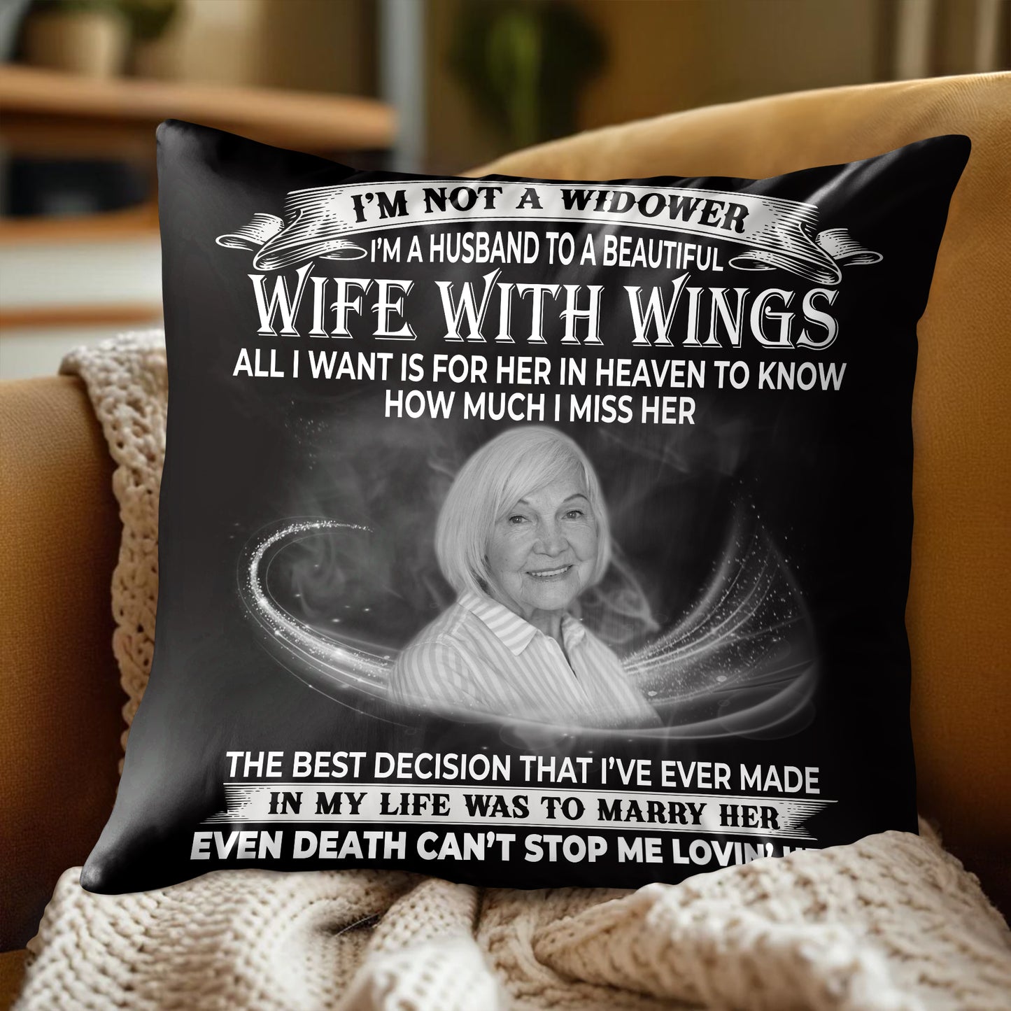 Husband to a Beautiful Wife with Wings Memorial Tribute