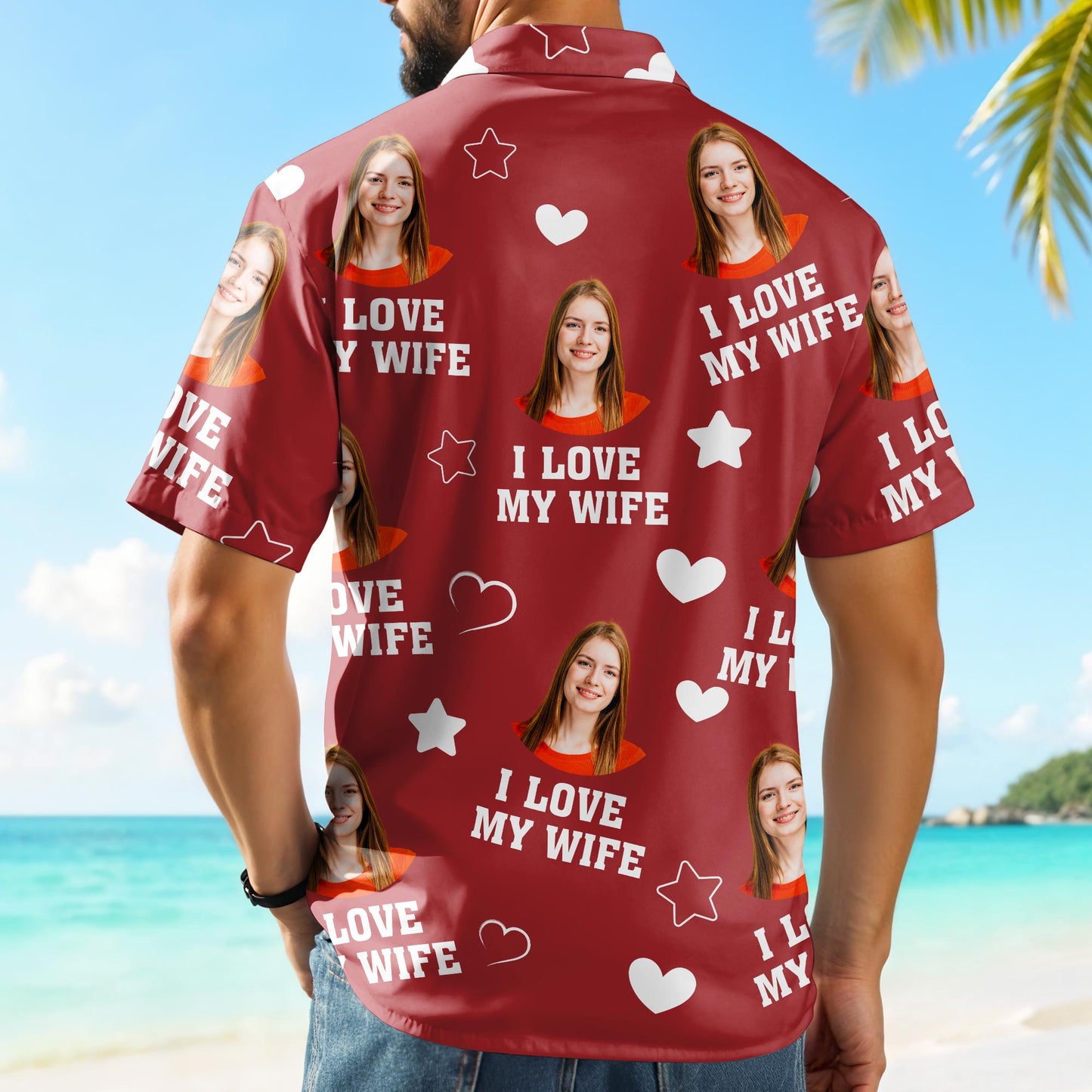 I Love My Wife With Hearts And Stars