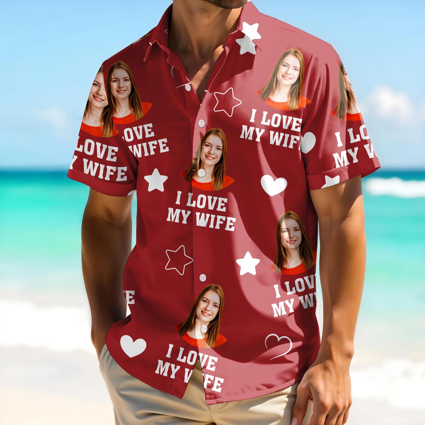 I Love My Wife With Hearts And Stars