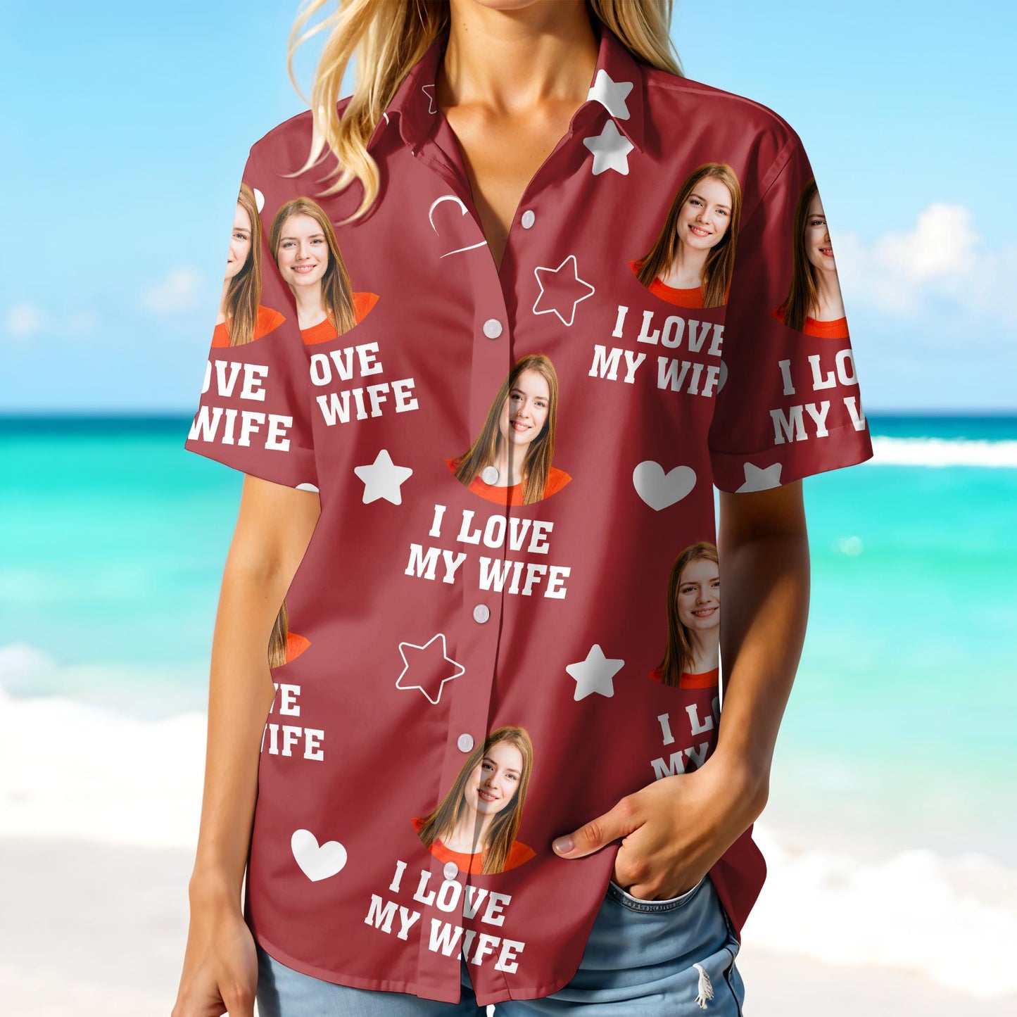 I Love My Wife With Hearts And Stars