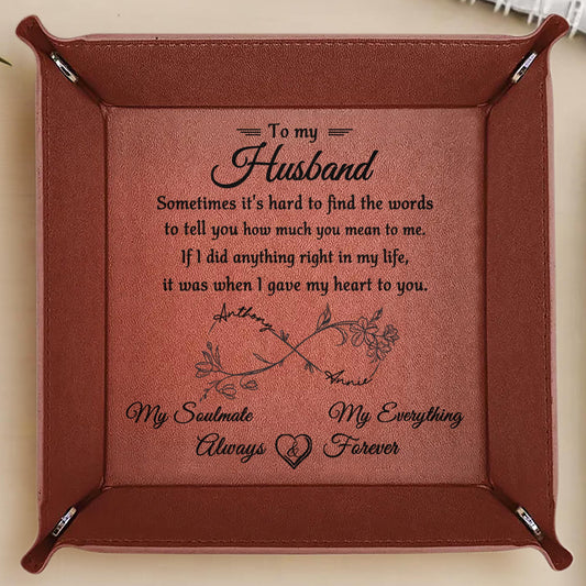 To My Husband, Sometimes It's Hard To Find The Words, Heart And Floral Elements