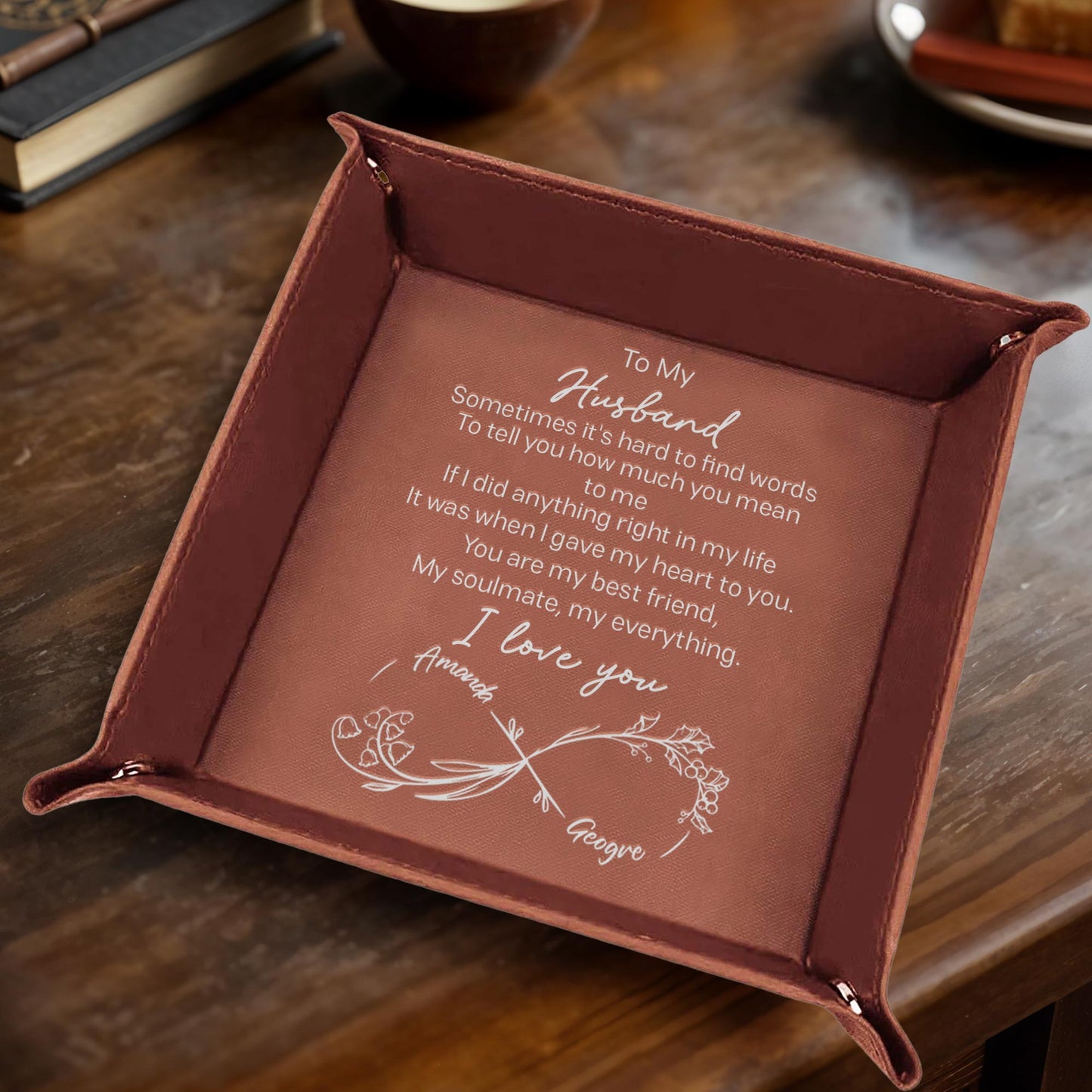 To My Husband, Heart And Roses Expression