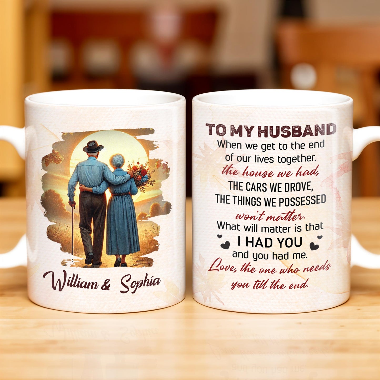 To My Husband, The House We Had, Elderly Couple and Sunset