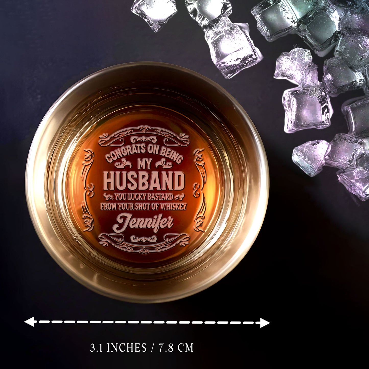 Congrats On Being My Husband, Ornate Text Design