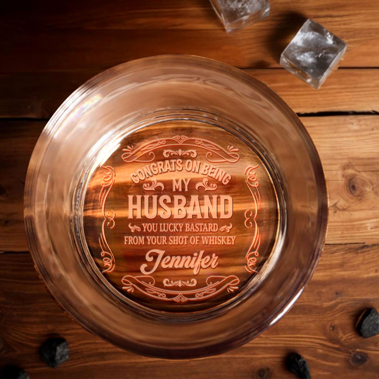 Congrats On Being My Husband, Ornate Text Design