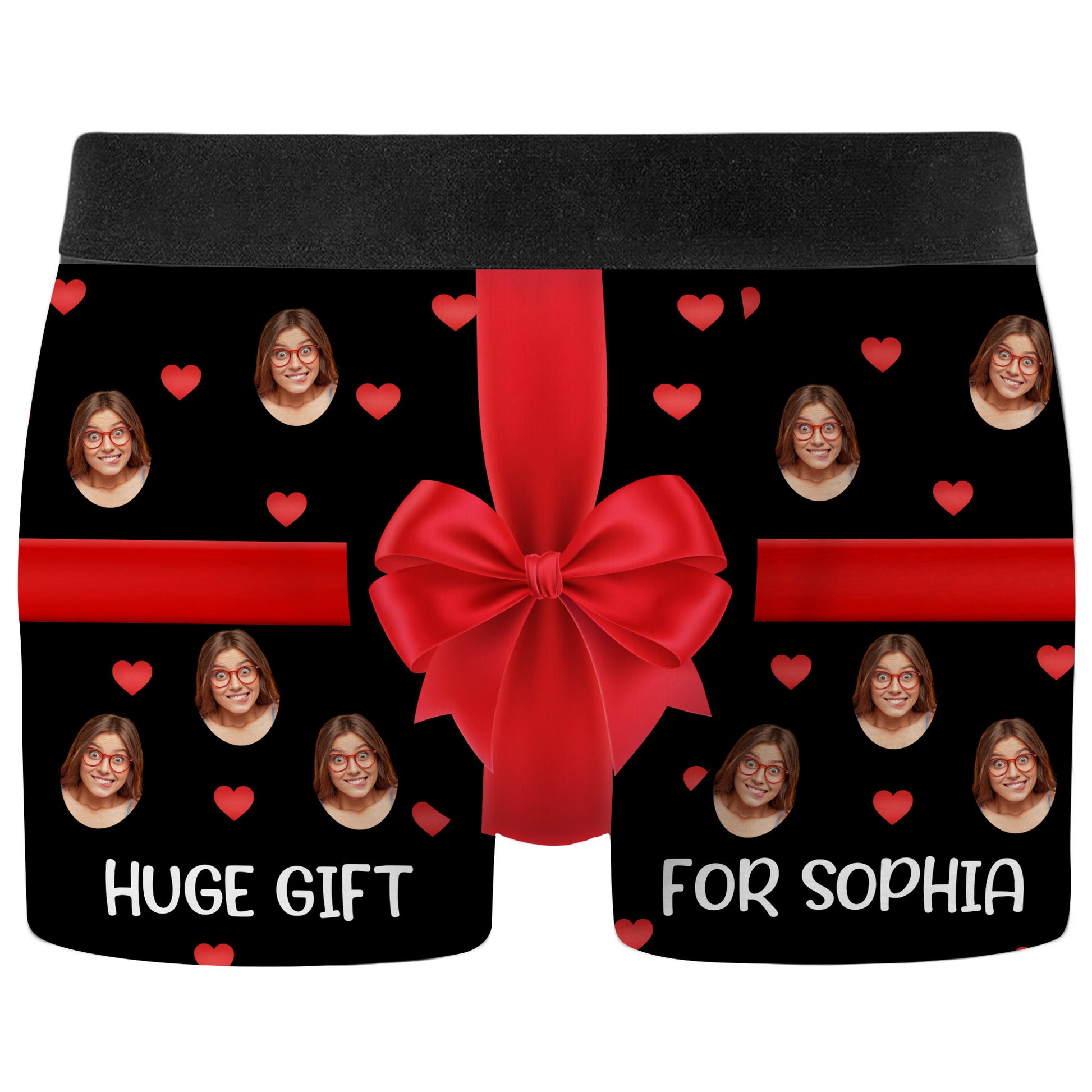 Huge Gift, Faces And Hearts Design