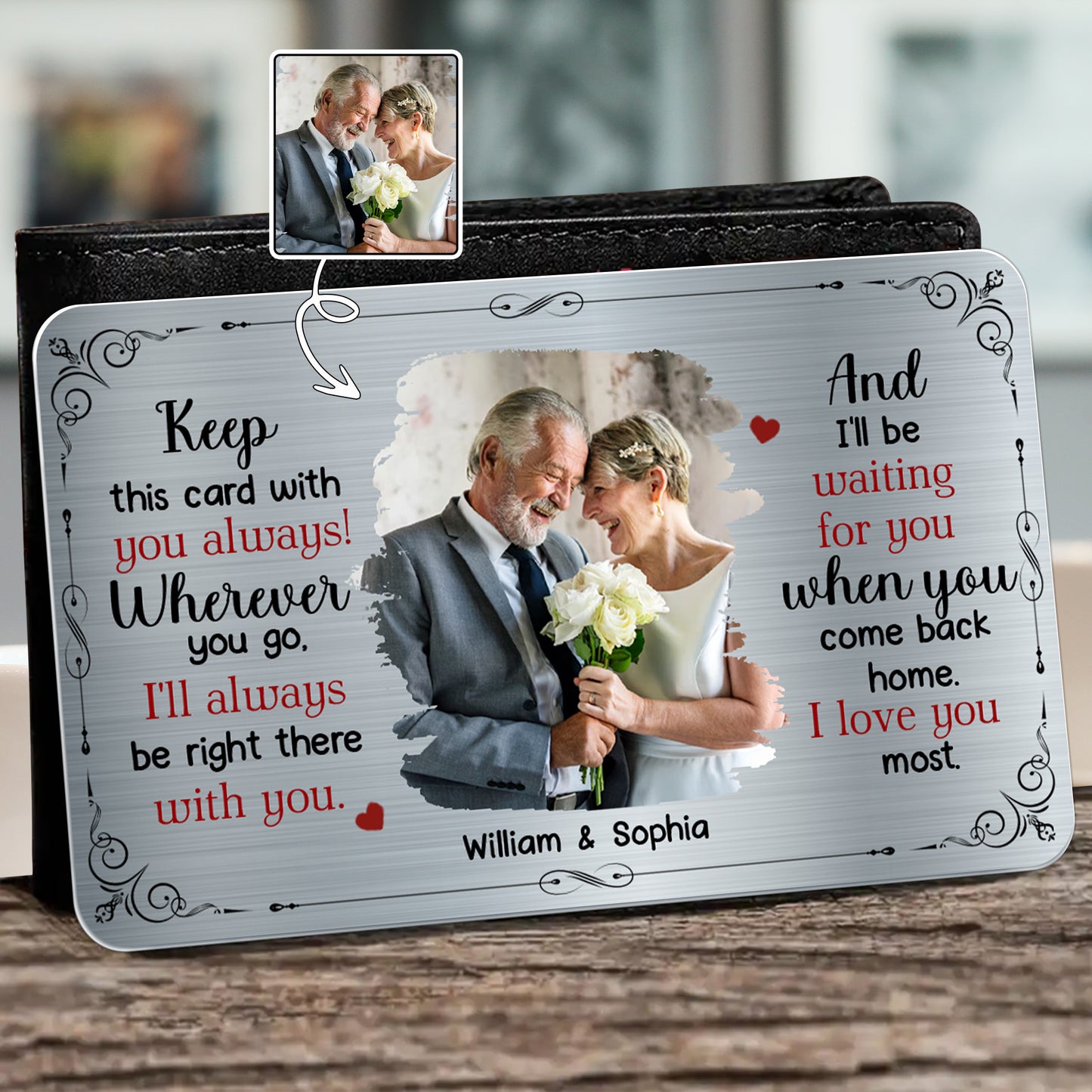 Keep This Card With You Always, Love and Floral Designs