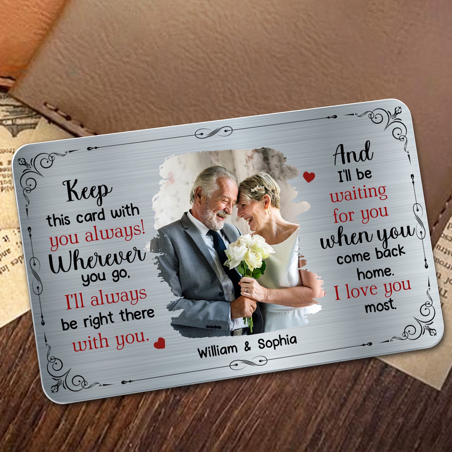 Keep This Card With You Always, Love and Floral Designs