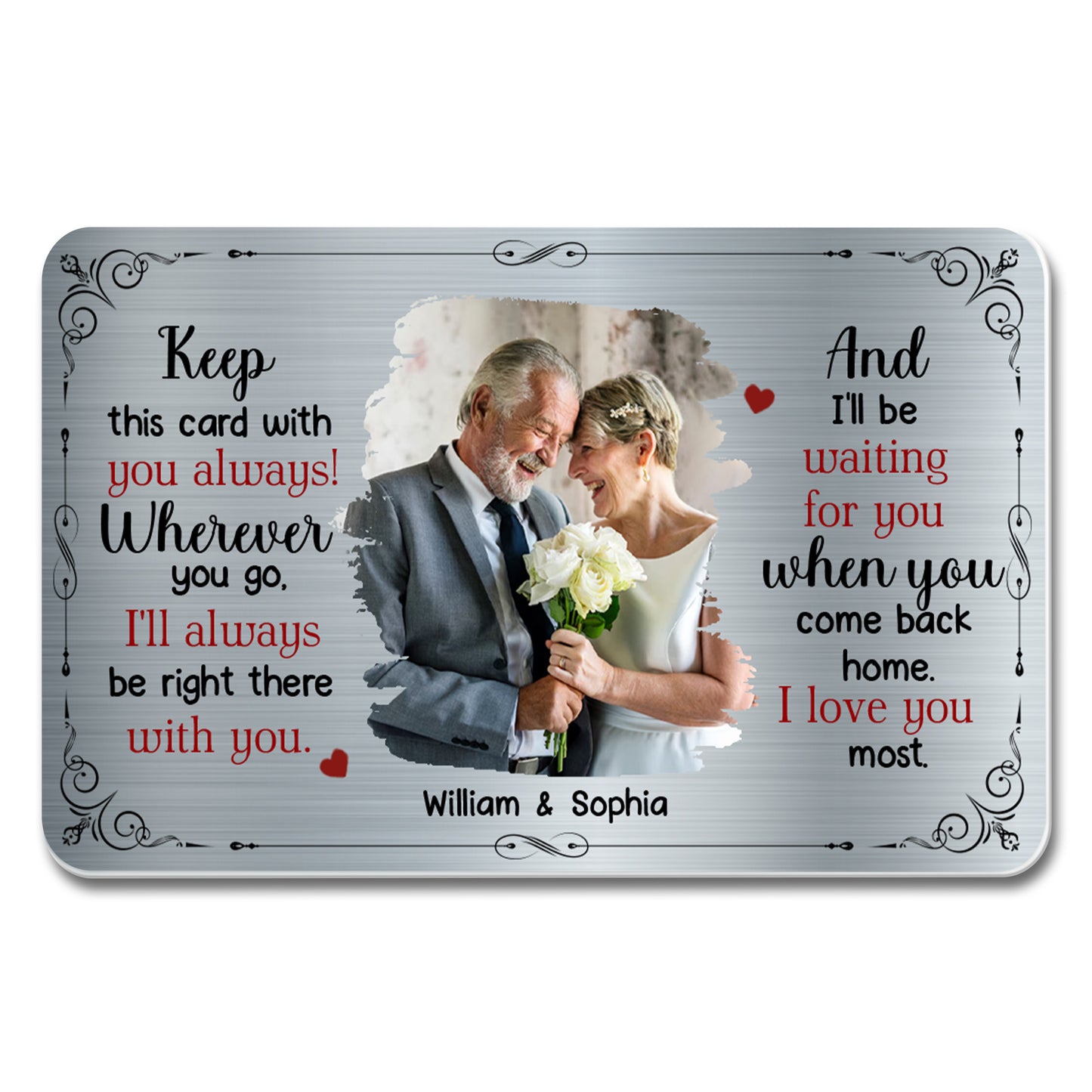 Keep This Card With You Always, Love and Floral Designs
