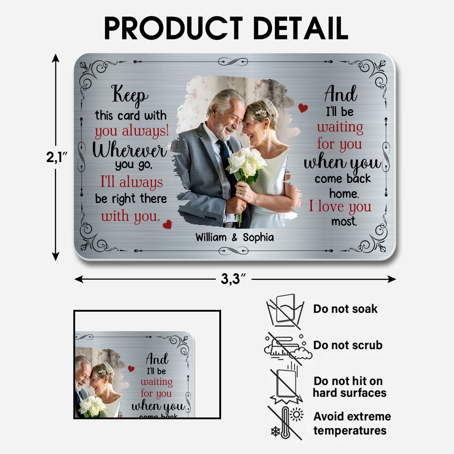 Keep This Card With You Always, Love and Floral Designs