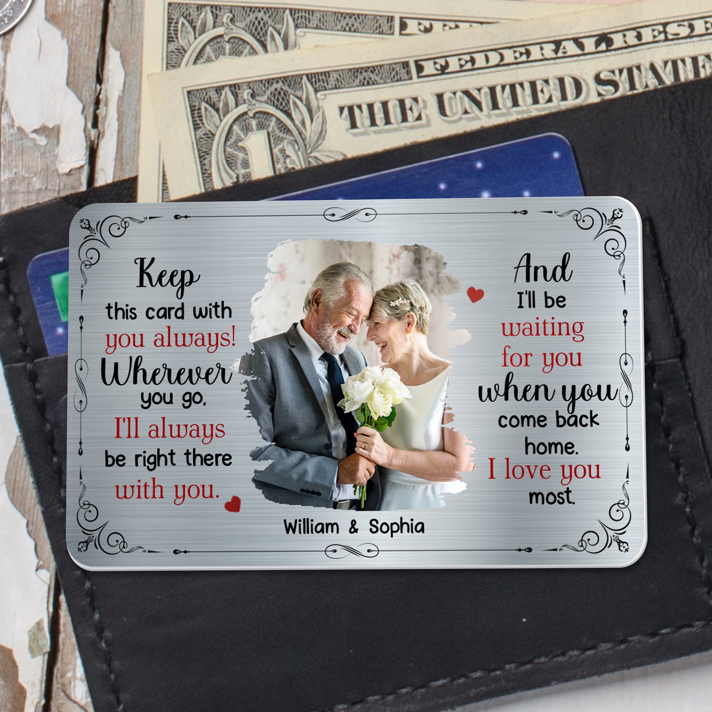 Keep This Card With You Always, Love and Floral Designs