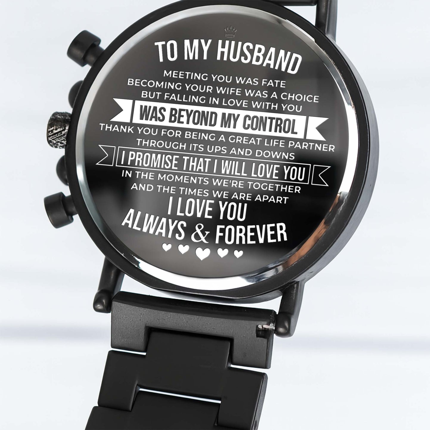 To My Husband, Love Always And Forever, Heart Symbols