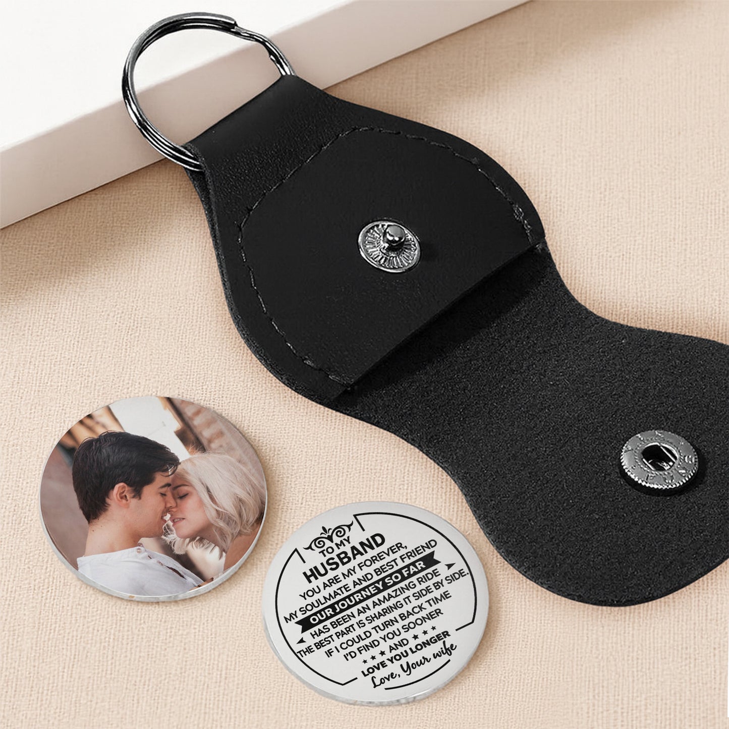 To My Husband, Love Forever Keychain