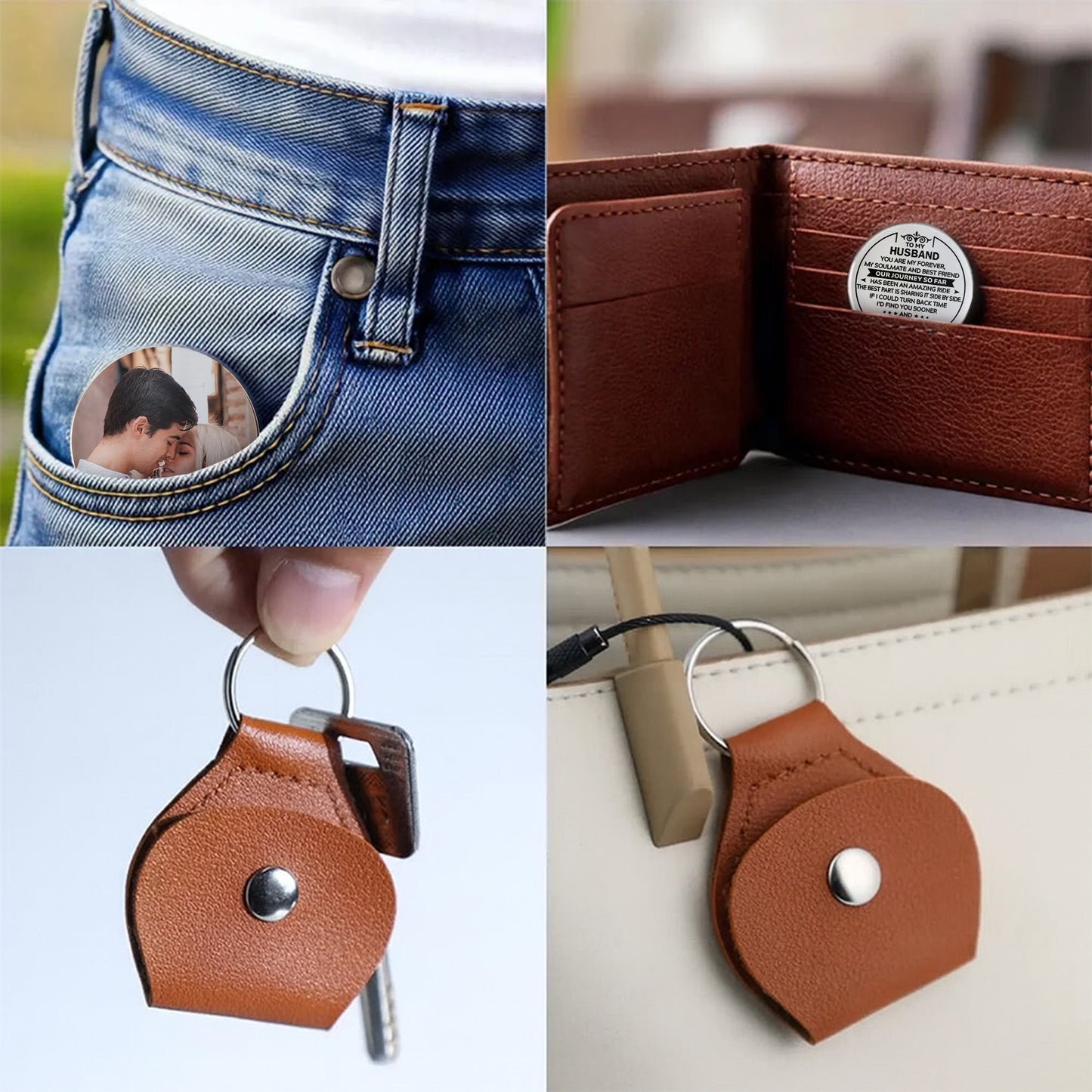 To My Husband, Love Forever Keychain