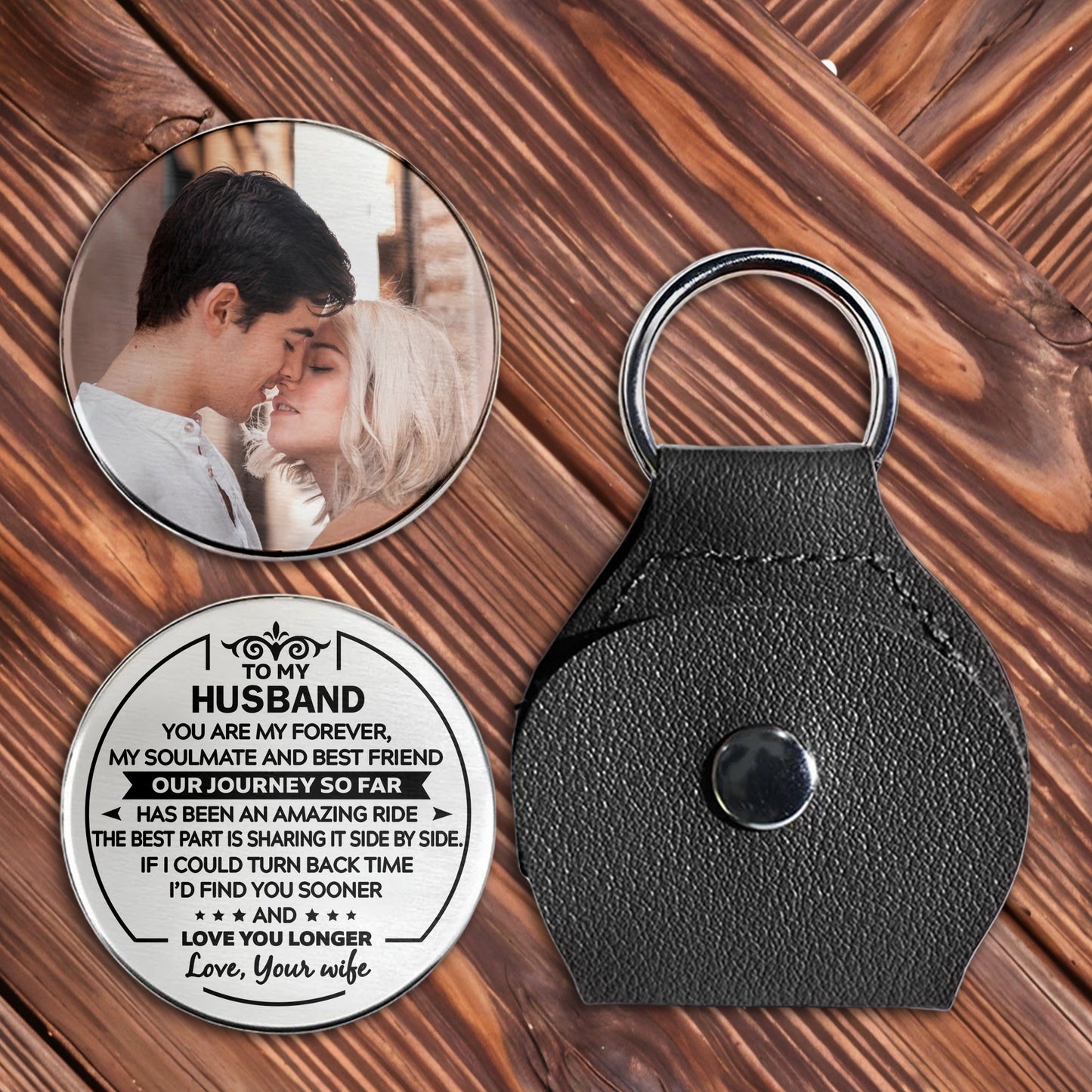 To My Husband, Love Forever Keychain
