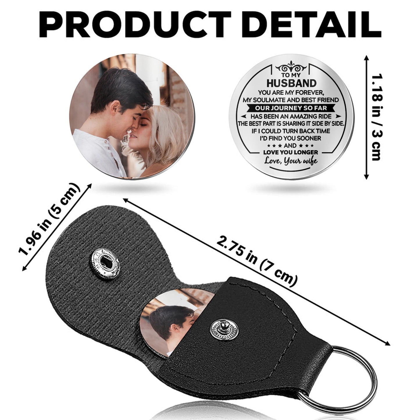 To My Husband, Love Forever Keychain