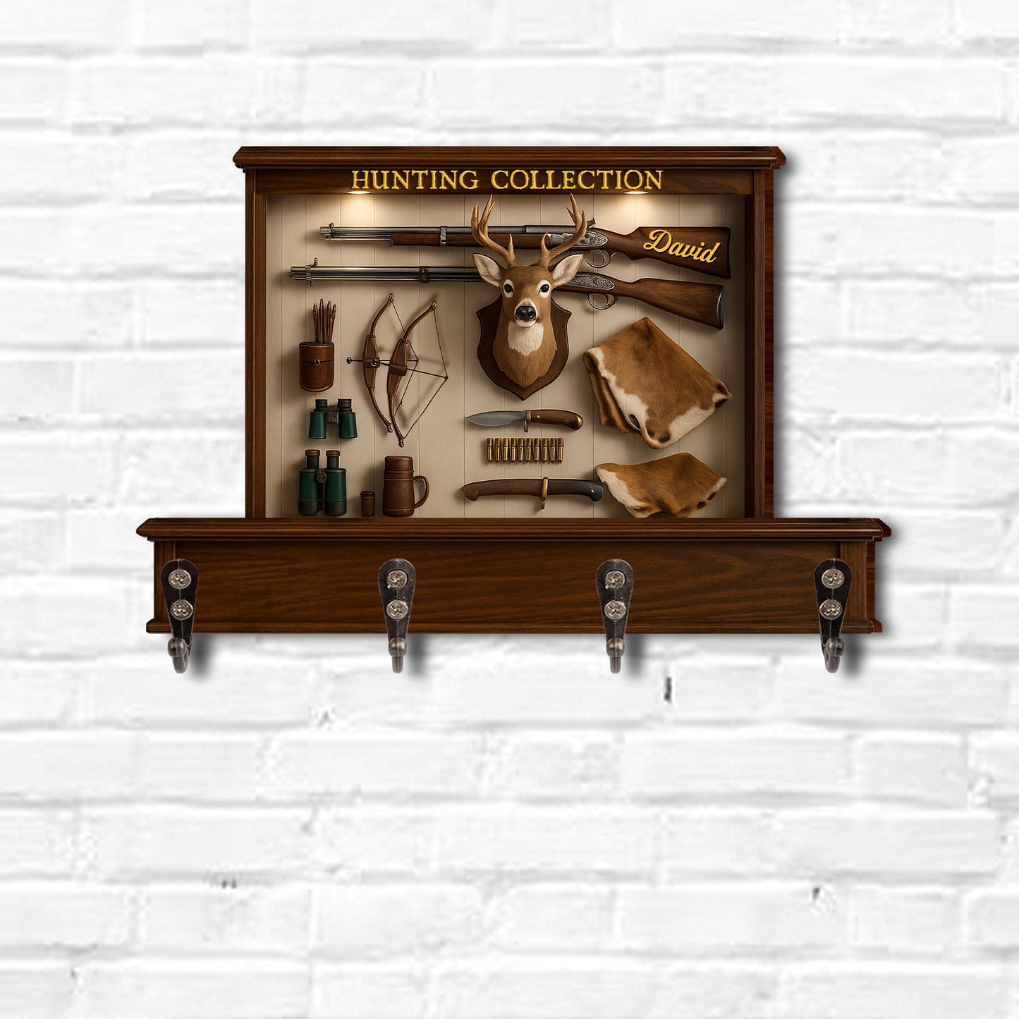 Exquisite Hunting Tools and Trophy Collection - Personalized Key Holder - HTG003_KHO