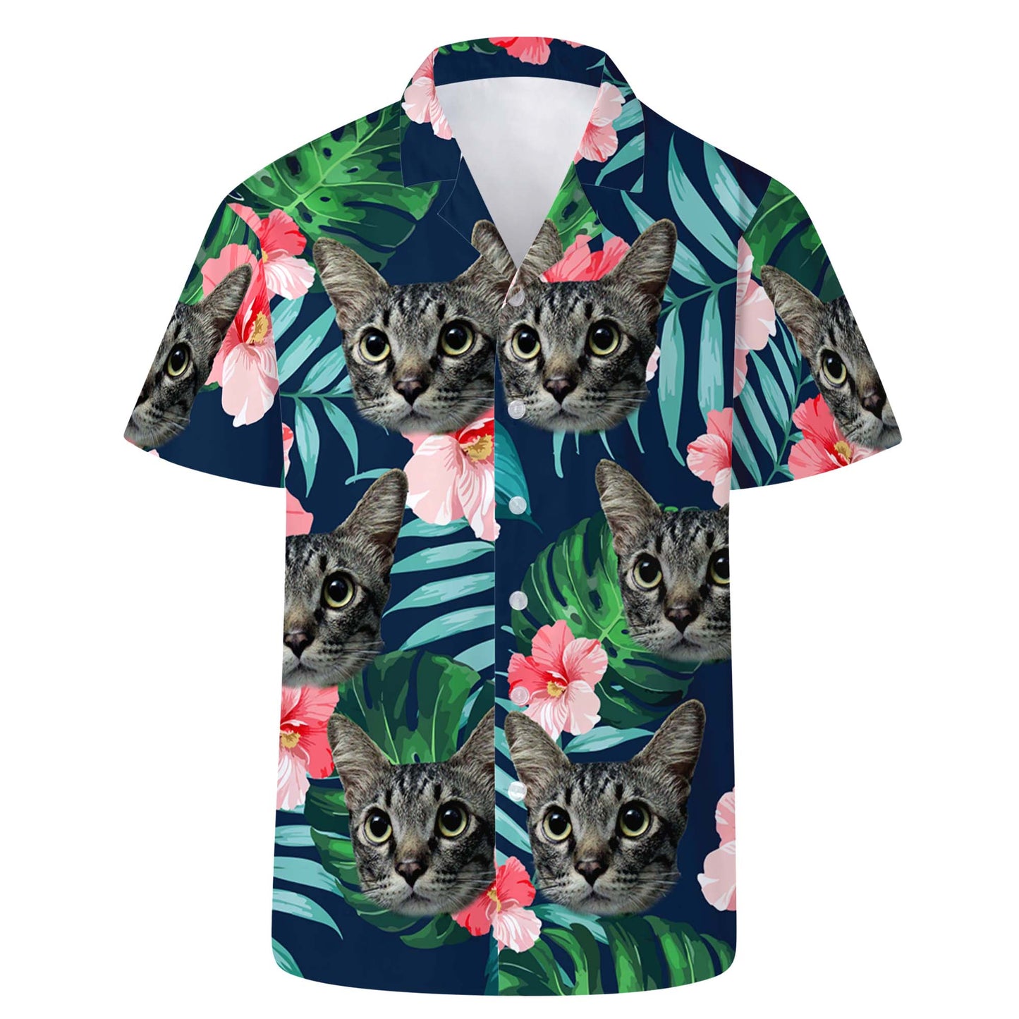 Chemise hawaïenne personnalisée avec votre photo - Chemise hawaïenne unisexe personnalisée - HW_LL04