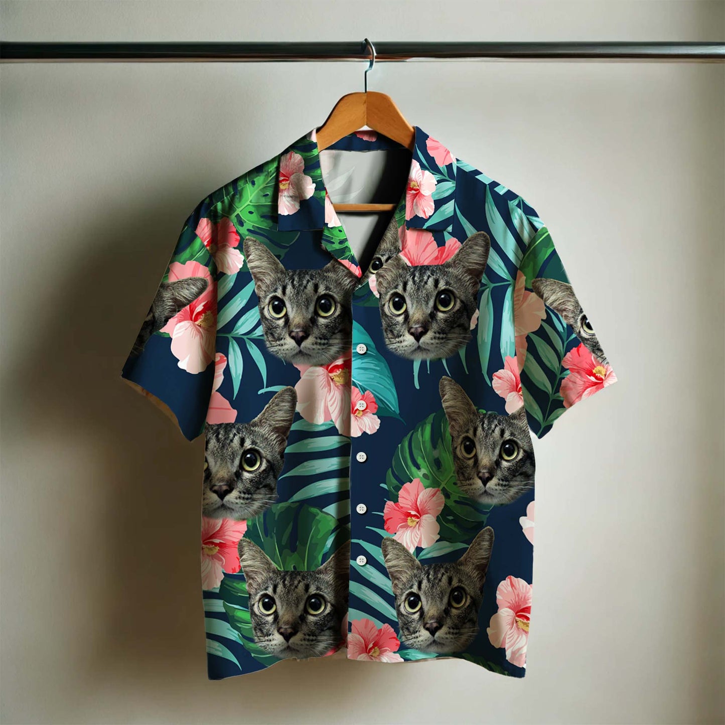 Chemise hawaïenne personnalisée avec votre photo - Chemise hawaïenne unisexe personnalisée - HW_LL04