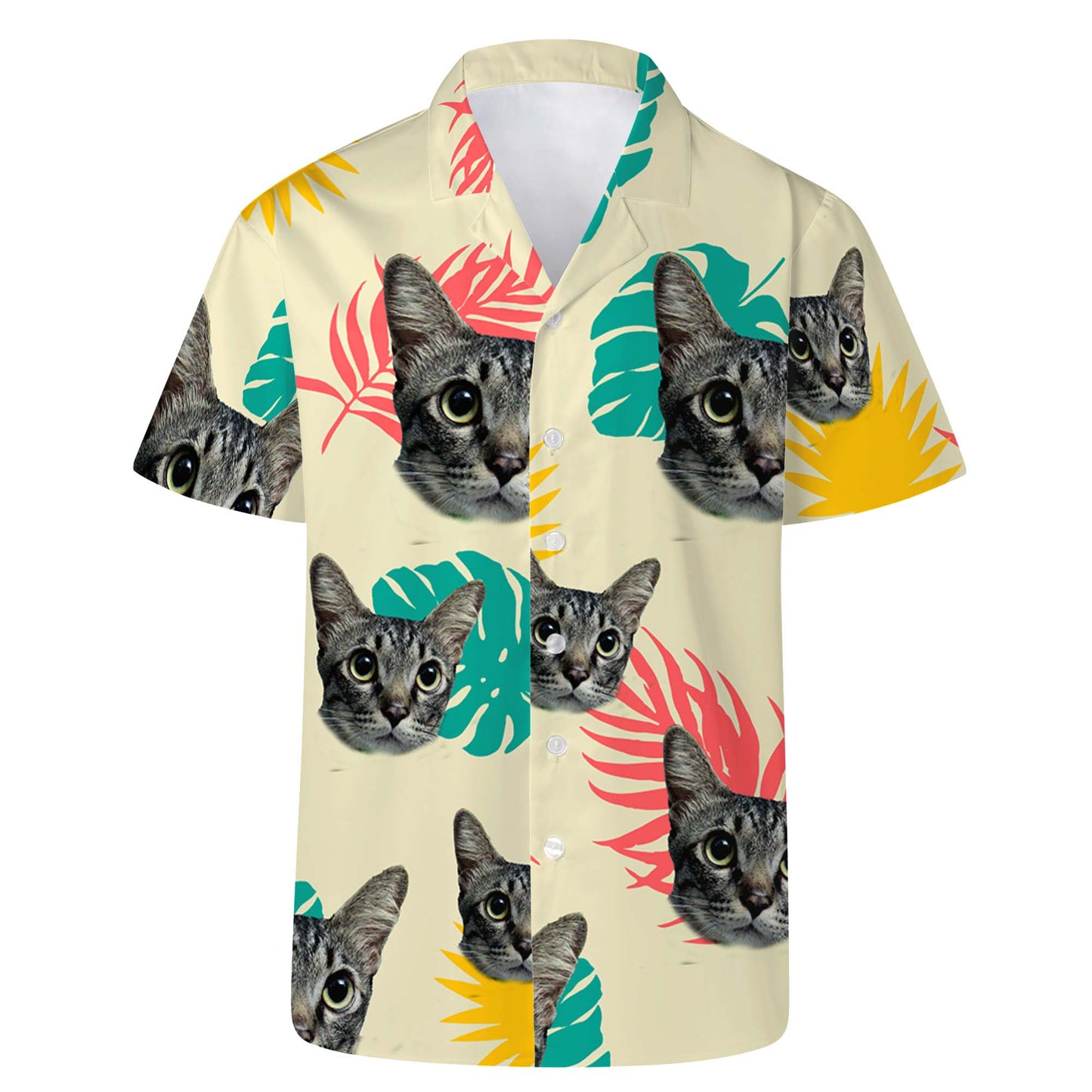 Chemise hawaïenne personnalisée avec votre photo - Chemise hawaïenne unisexe personnalisée - HW_LL05
