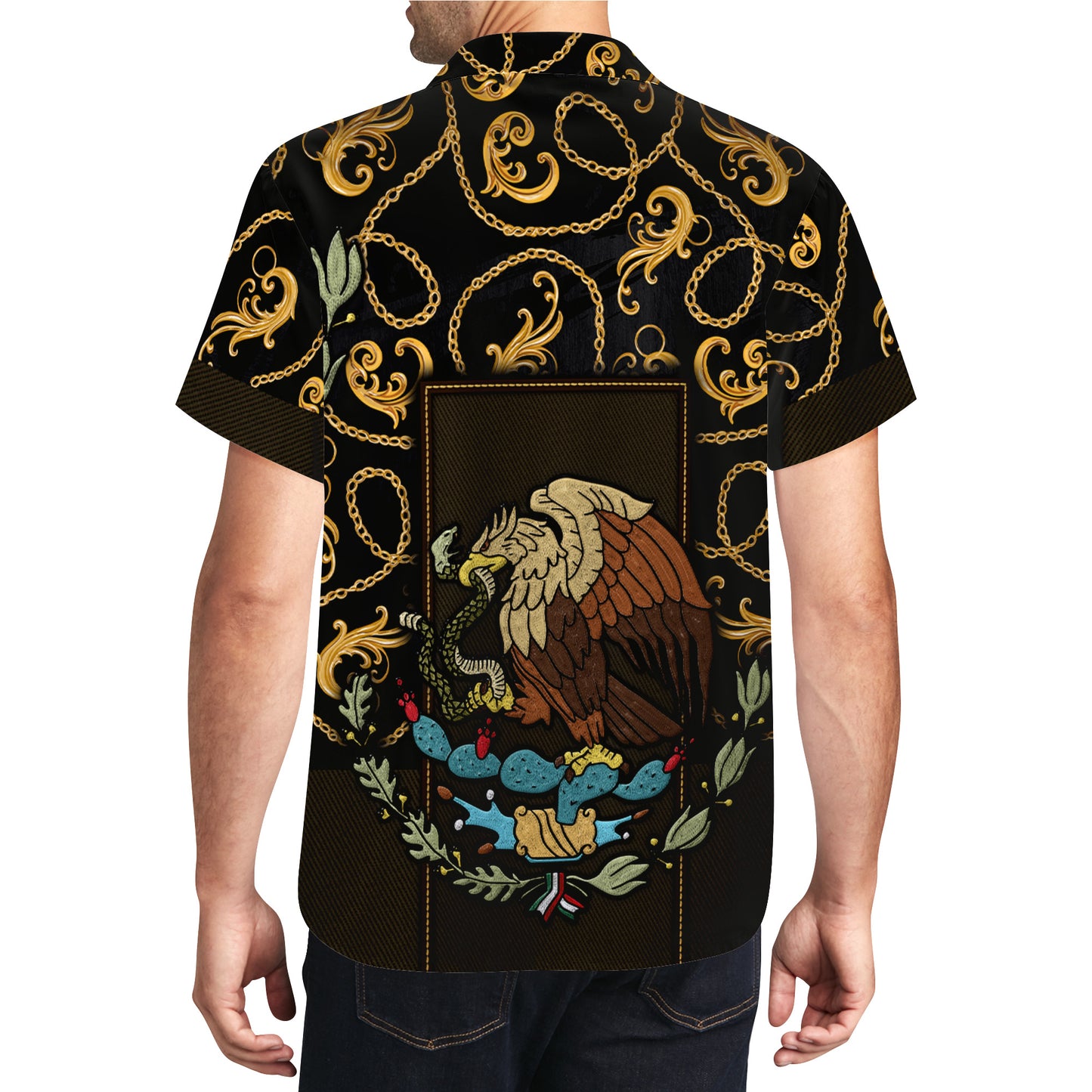 The Golden Eagle - Personalized Custom Unisex Hawaiian Shirt - HW_MX09