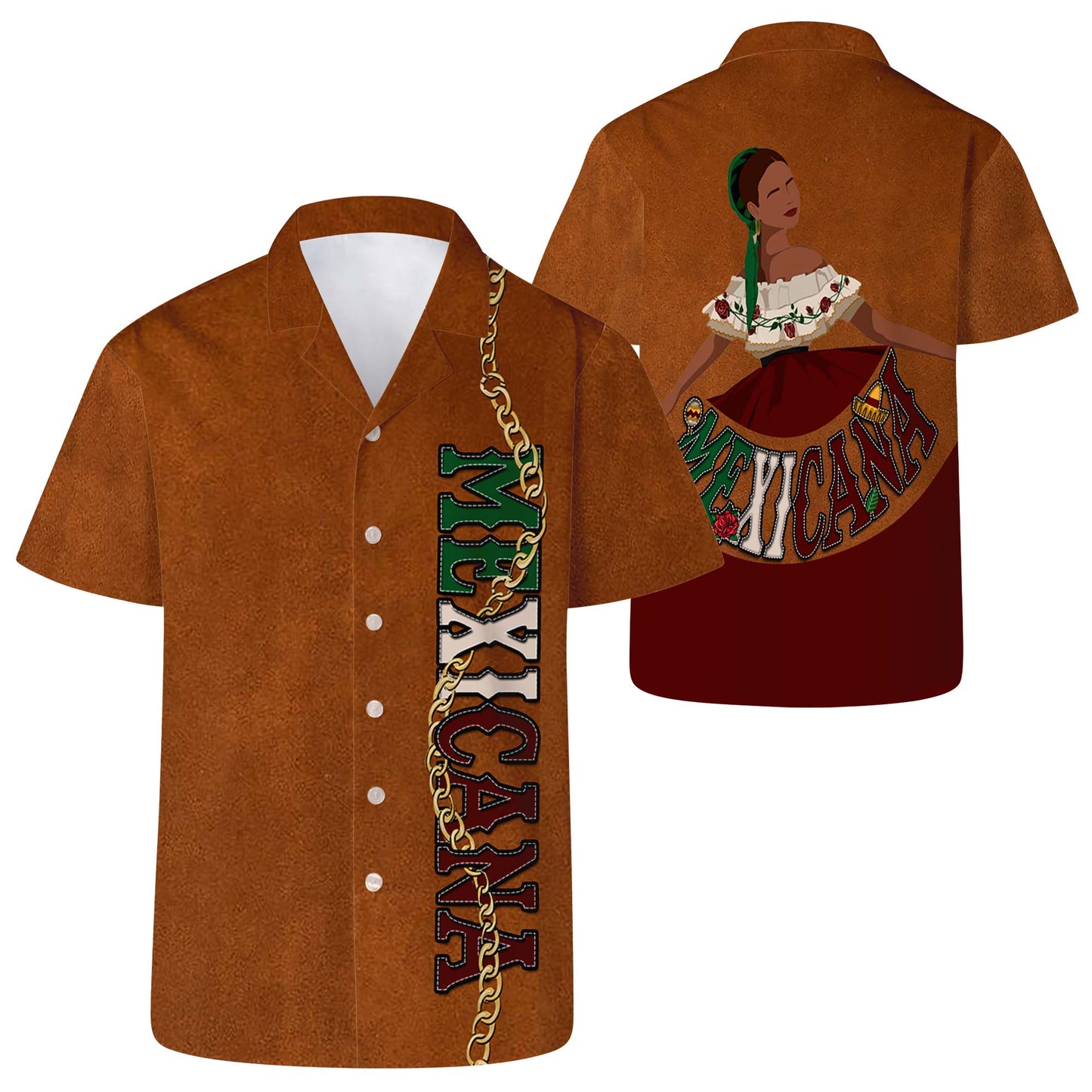MEXICANA - Personalized Custom Unisex Hawaiian Shirt - HW_MX10