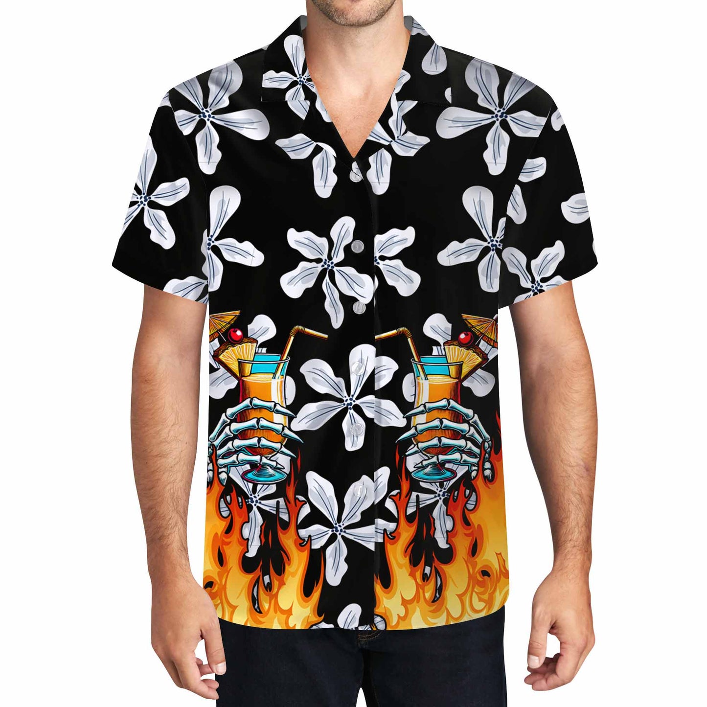 Hope They Serve Piña Colada In Hell - Personalized Custom Unisex Hawaiian Shirt - HW_MX38