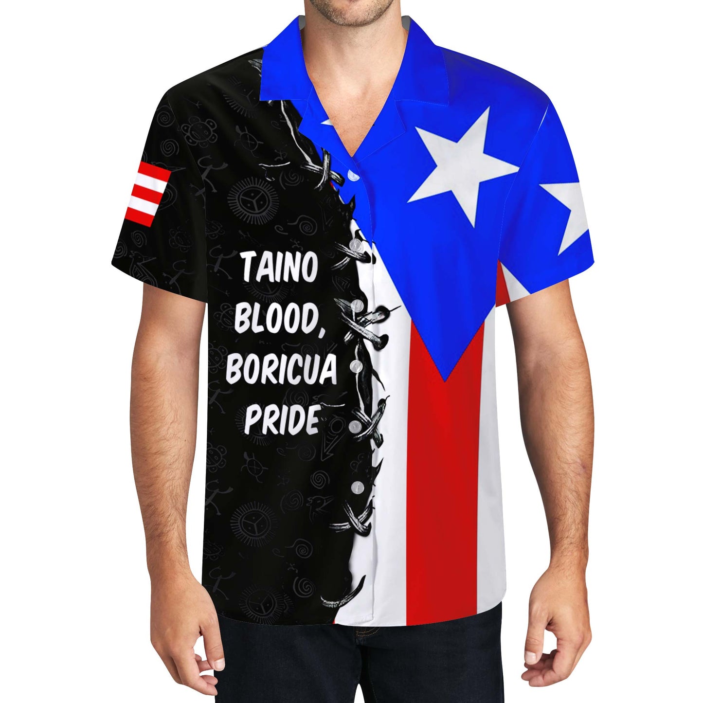 Sang Taino, fierté Boricua – Chemise hawaïenne unisexe personnalisée – HW_MX41