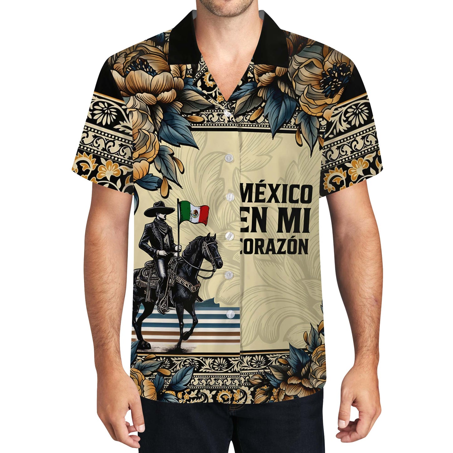México En Mi Corazón - Camisa hawaiana unisex personalizada personalizada - HW_MX46