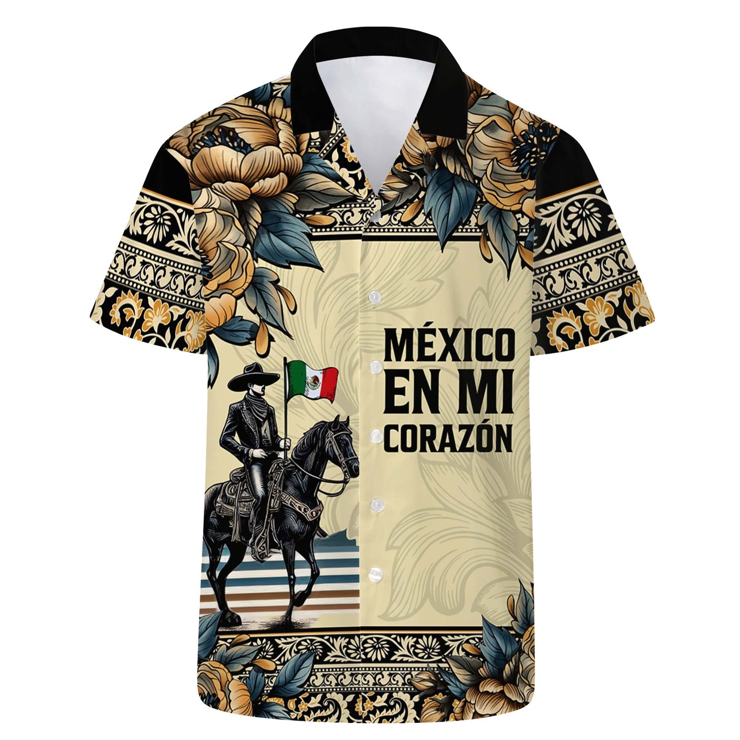 México En Mi Corazón - Camisa hawaiana unisex personalizada personalizada - HW_MX46