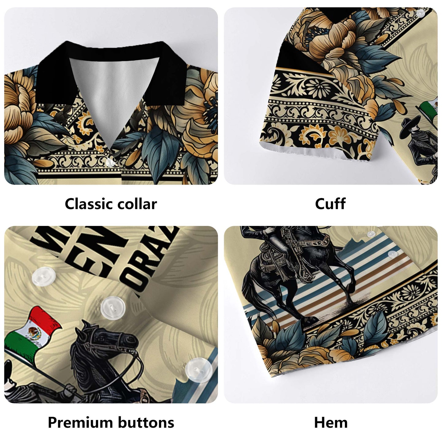 México En Mi Corazón - Camisa hawaiana unisex personalizada personalizada - HW_MX46