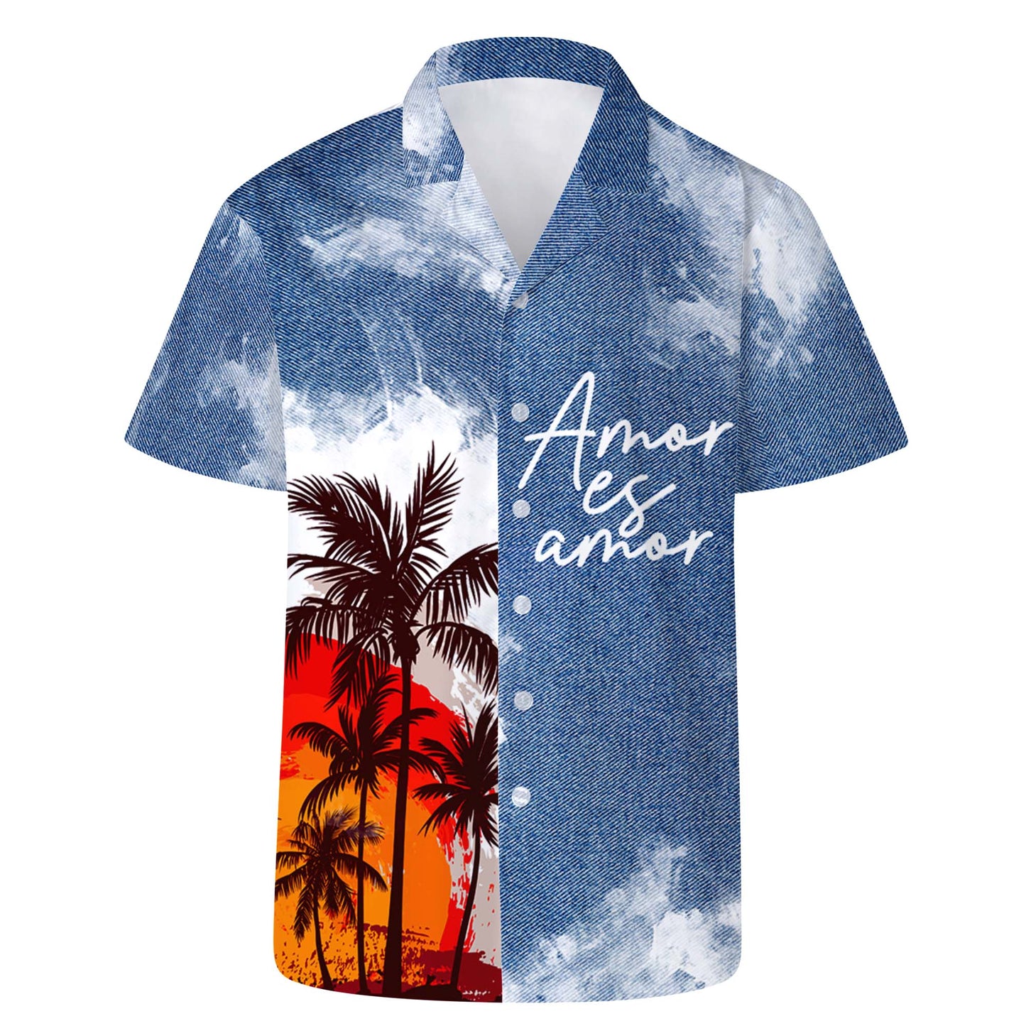 Amor es Amor - Camisa hawaiana unisex personalizada - HW_MX47