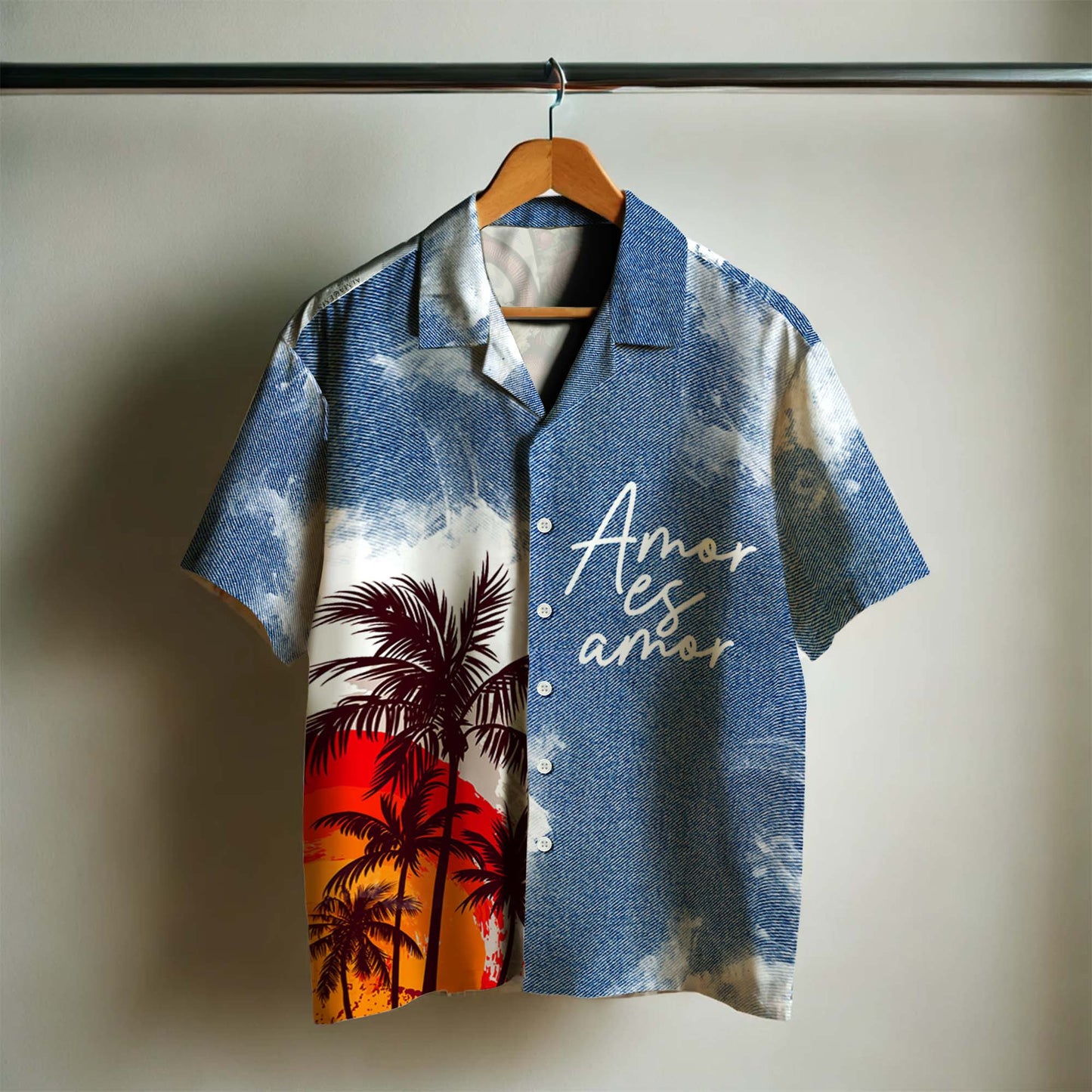 Amor es Amor - Camisa hawaiana unisex personalizada - HW_MX47