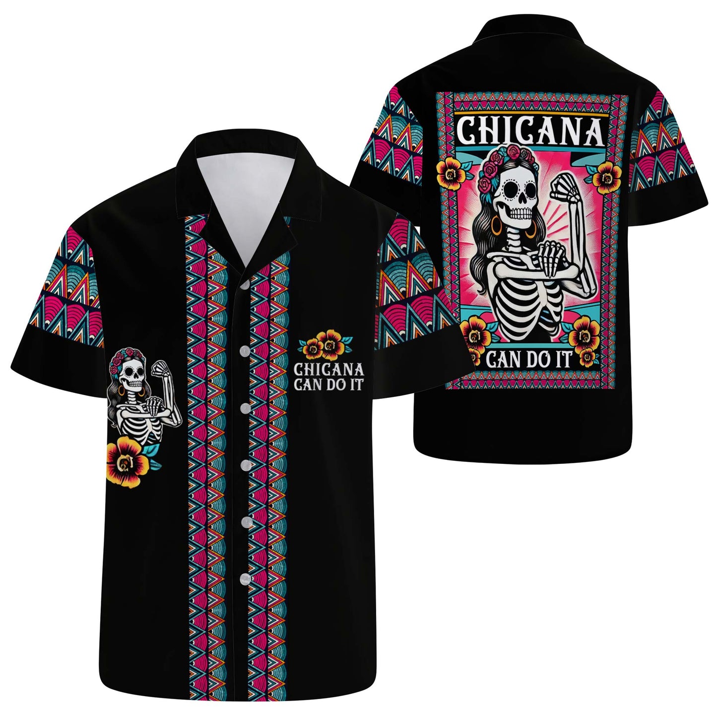 Chicana Can Do It - Personalized Custom Unisex Hawaiian Shirt - HW_MX20