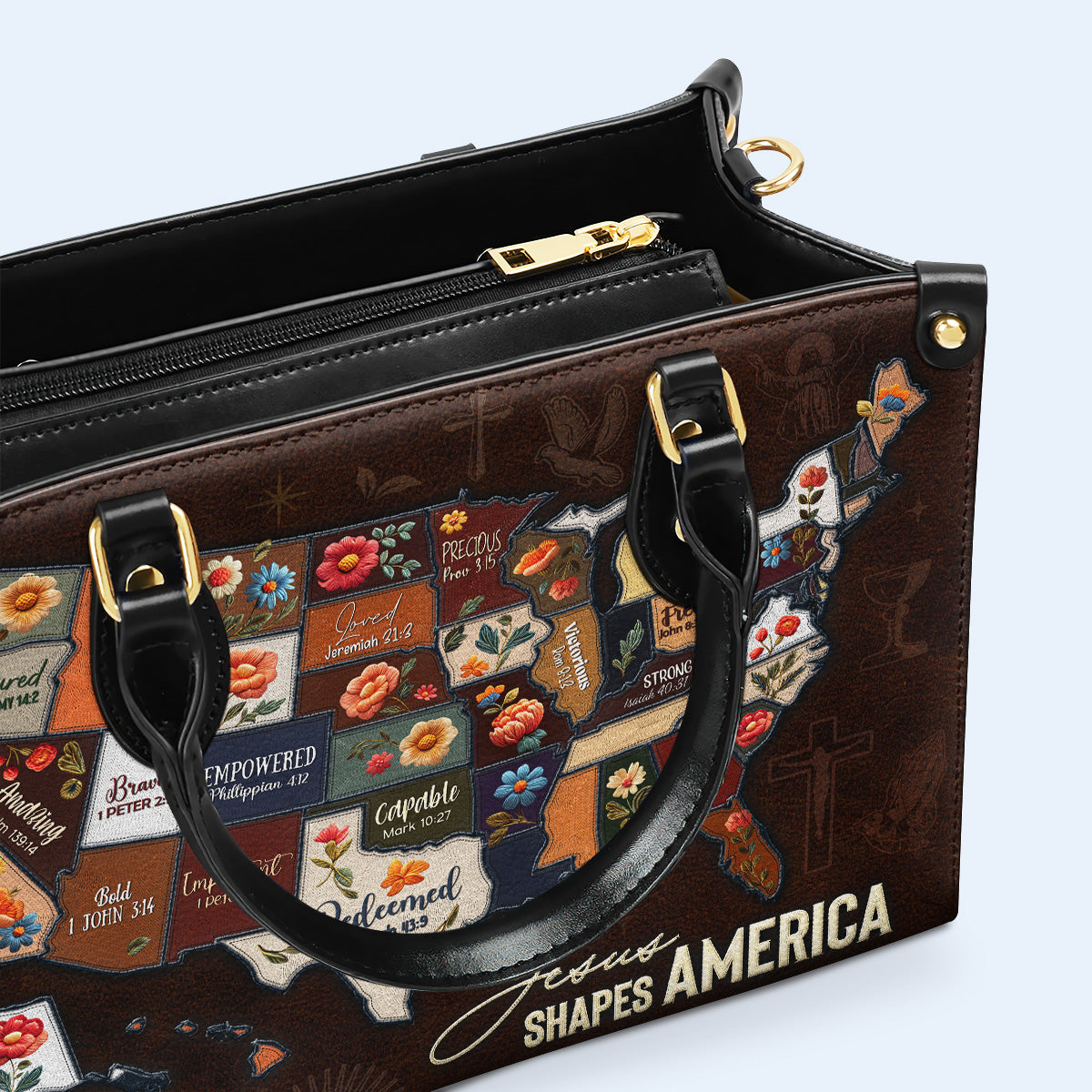 Jesus Shapes America - Bolso de Cuero - IND02