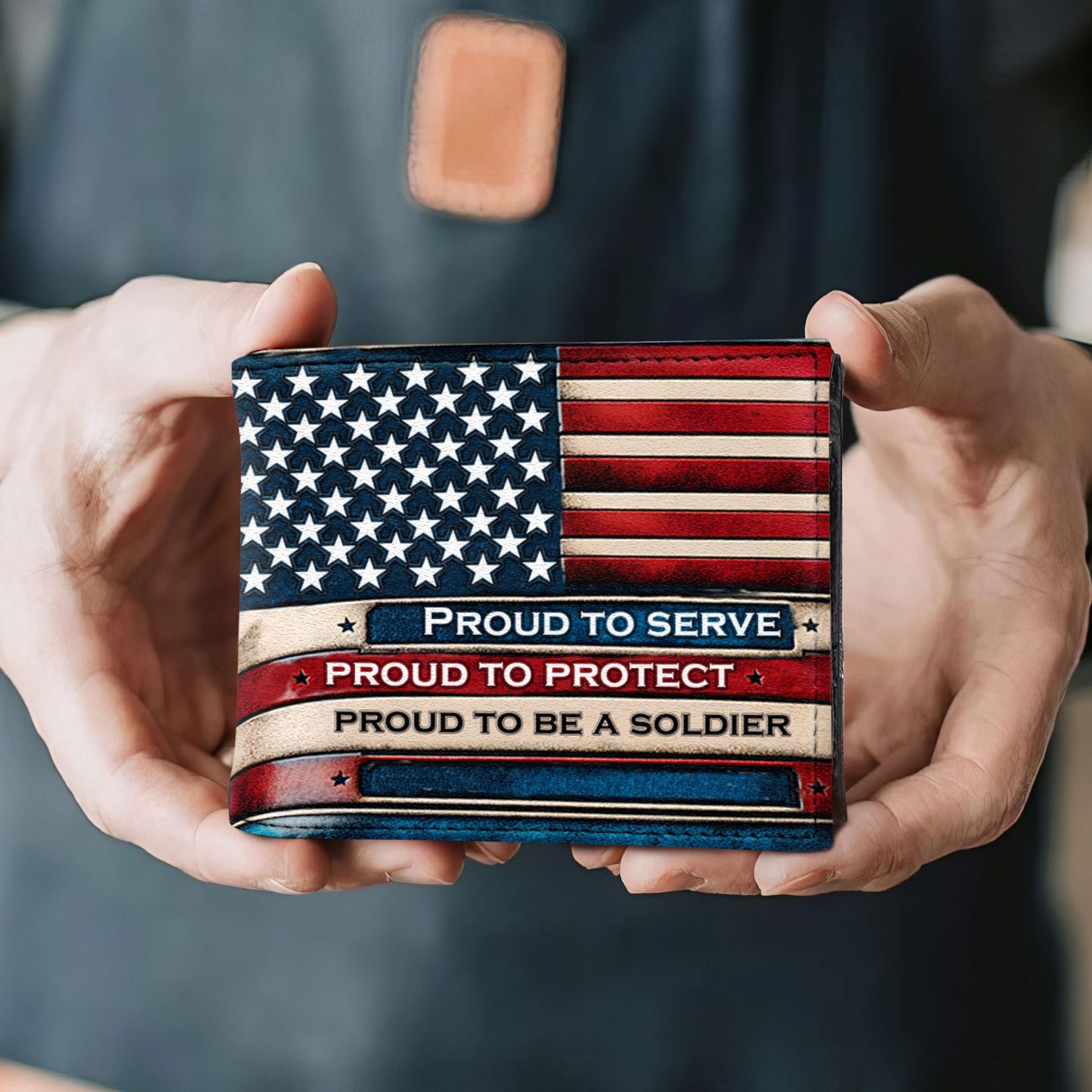 Proud To Be A Soldier - Men's Leather Wallet - IND06