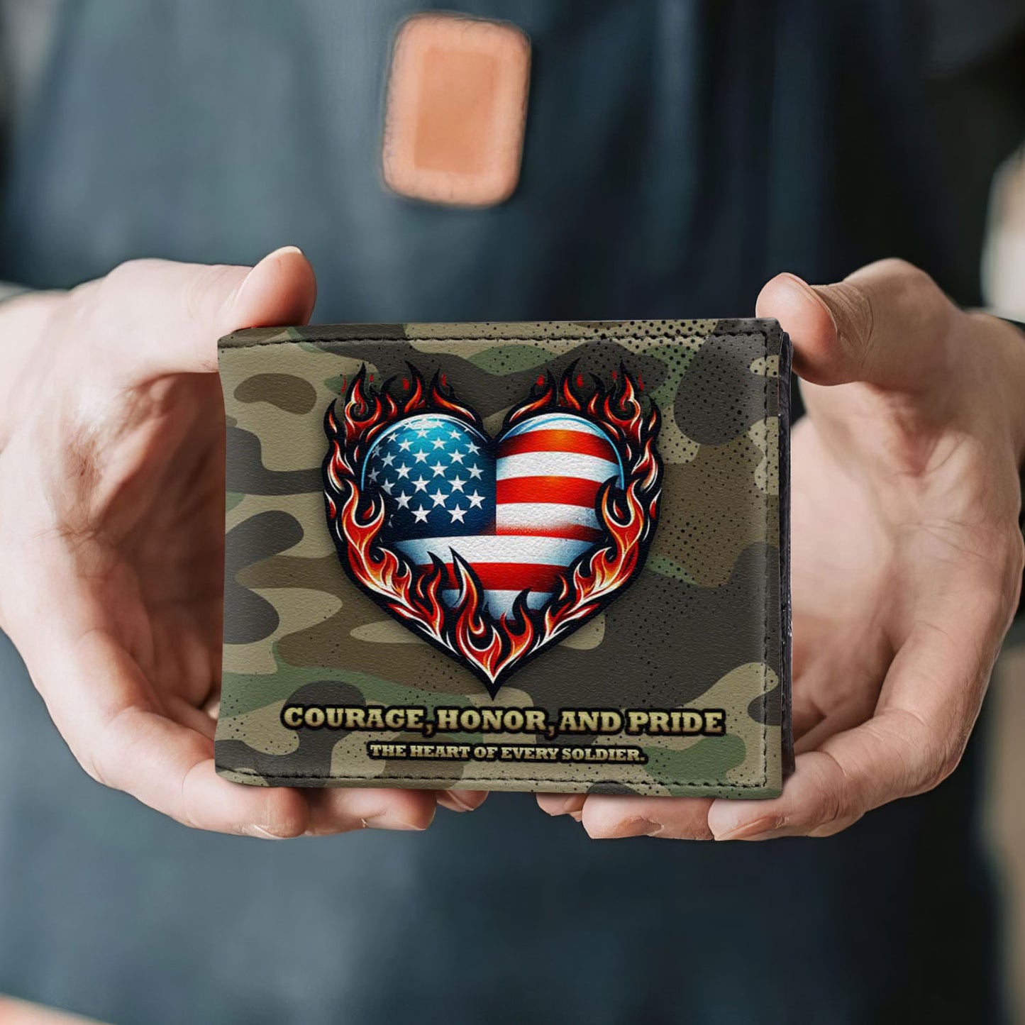 The Heart Of Every Soldier - Men's Leather Wallet - IND07