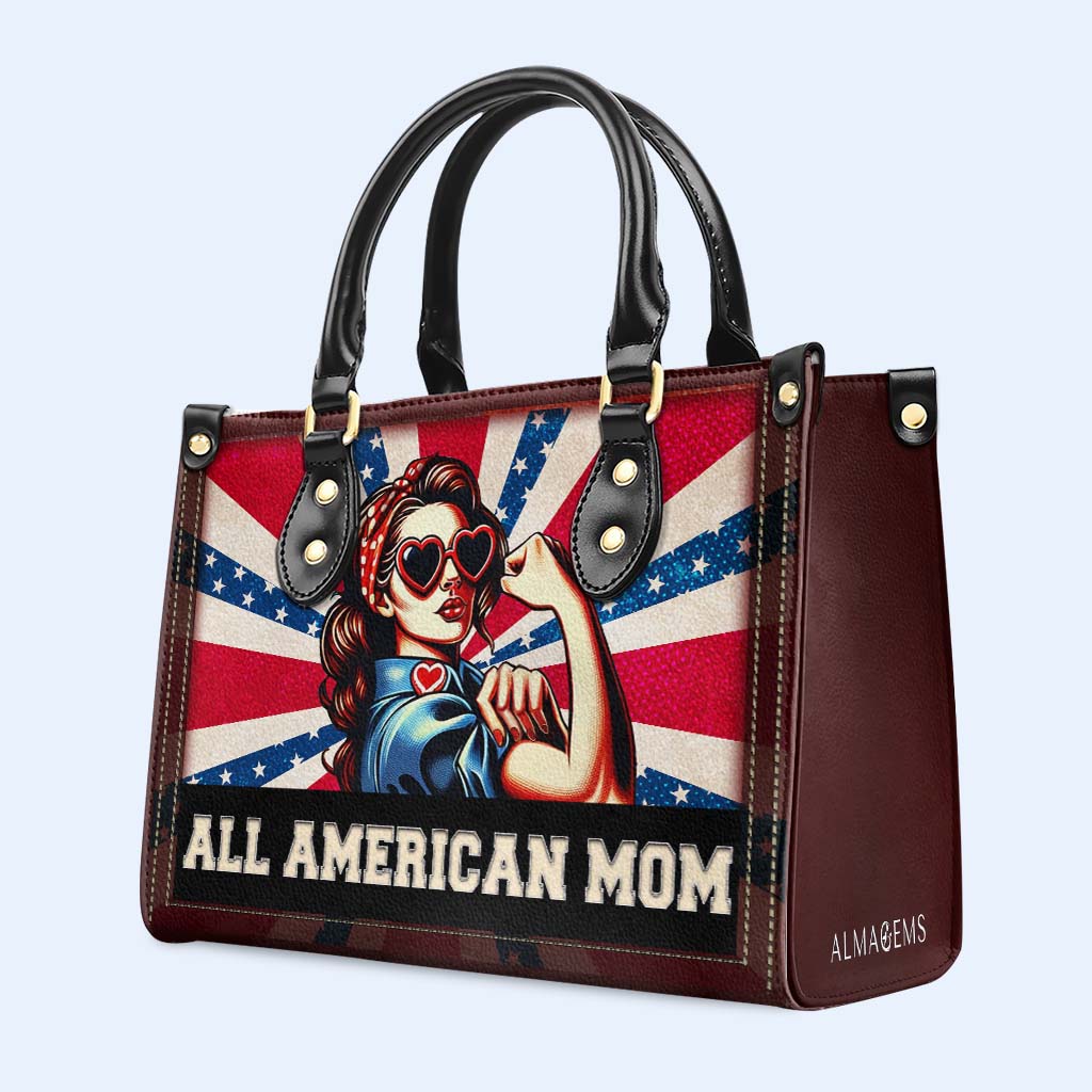 All American Mom - Sac à main en cuir personnalisé - IND10