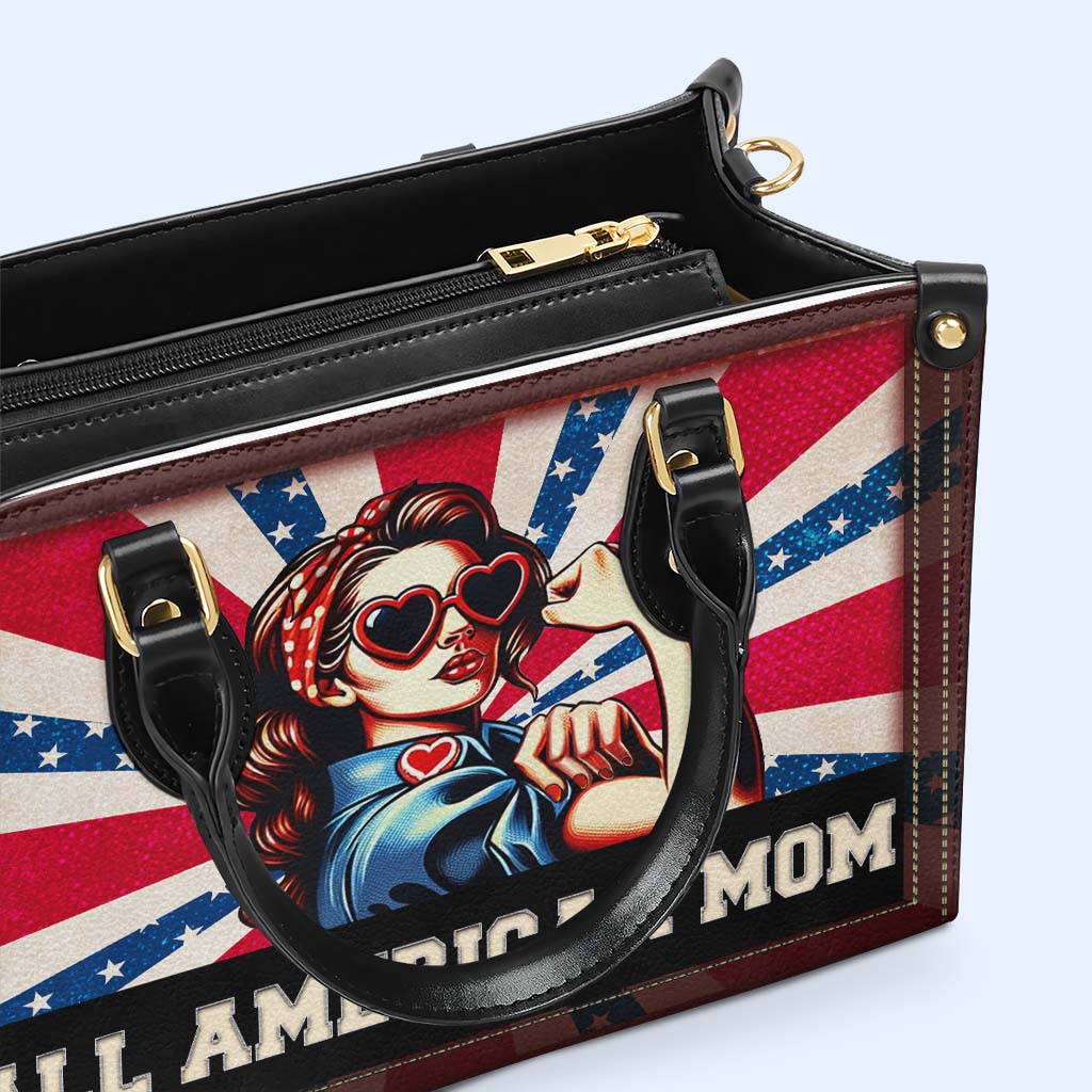 All American Mom - Sac à main en cuir personnalisé - IND10