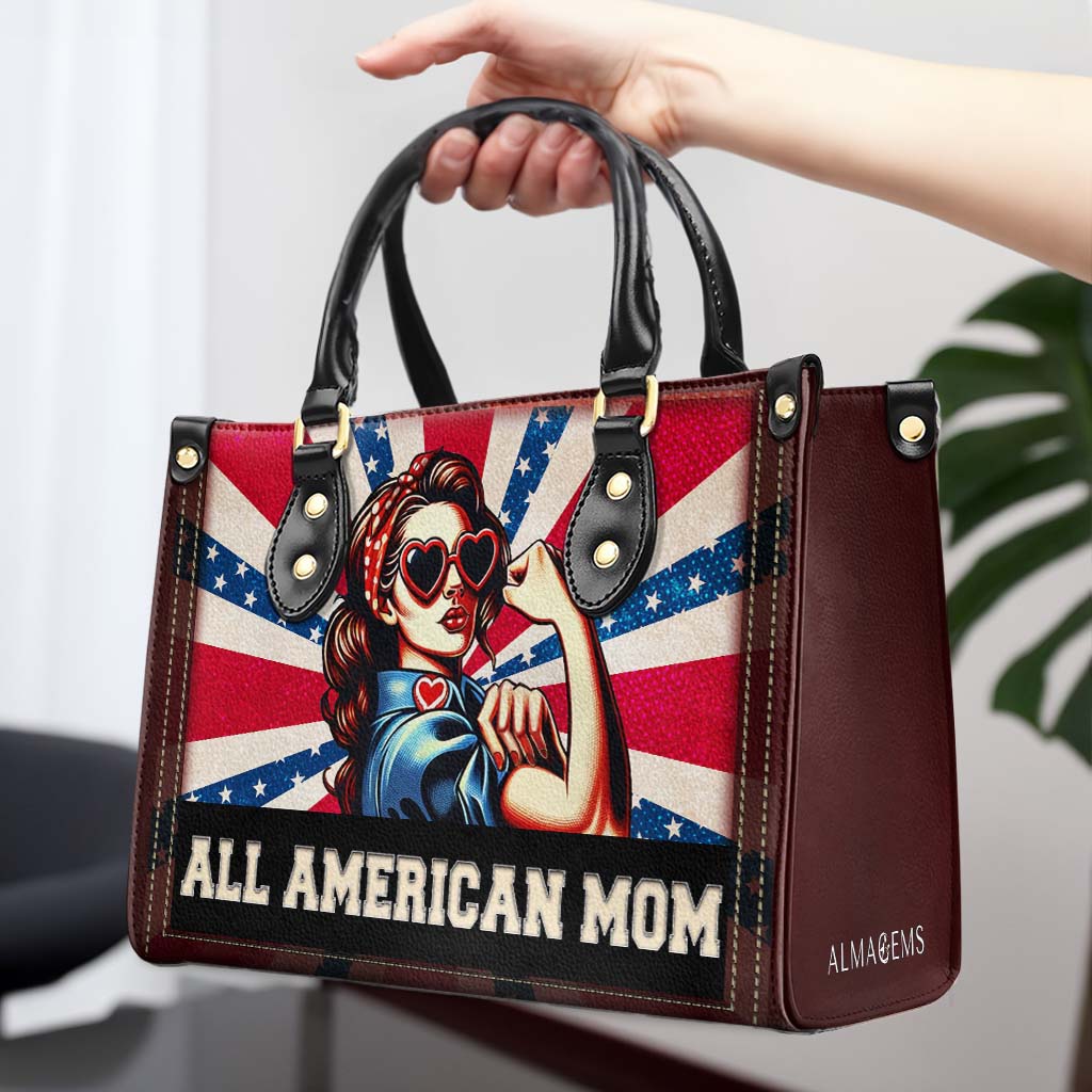 All American Mom - Sac à main en cuir personnalisé - IND10