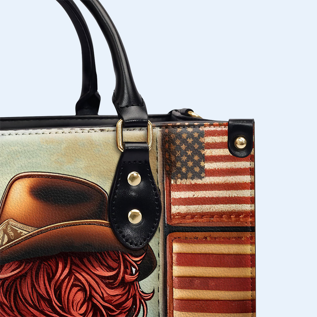 Chill The Fourth Out - Bolso de mano de cuero personalizado - IND11