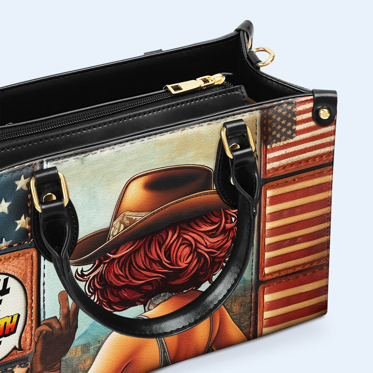 Chill The Fourth Out - Bolso de mano de cuero personalizado - IND11