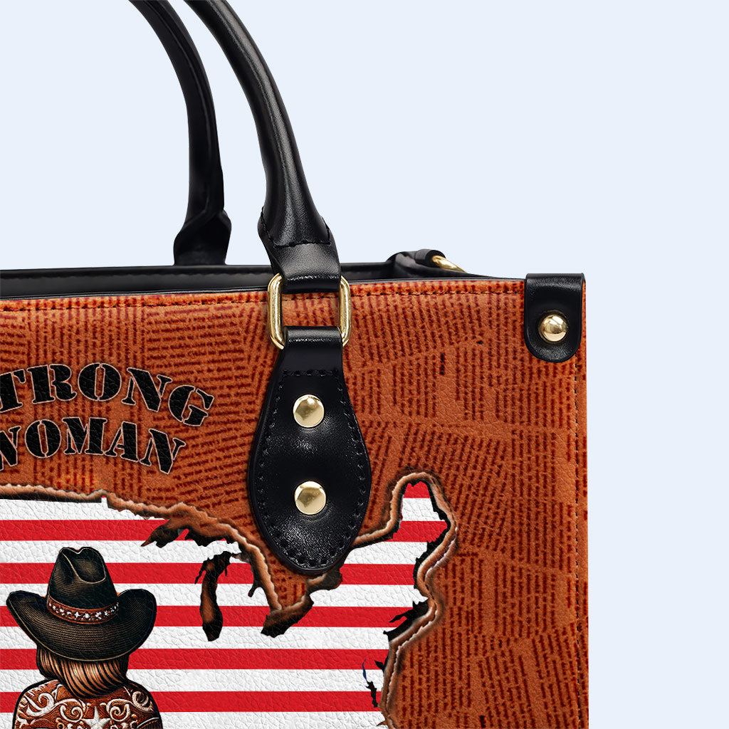 Femme forte. Amérique forte - Sac à main en cuir - IND13