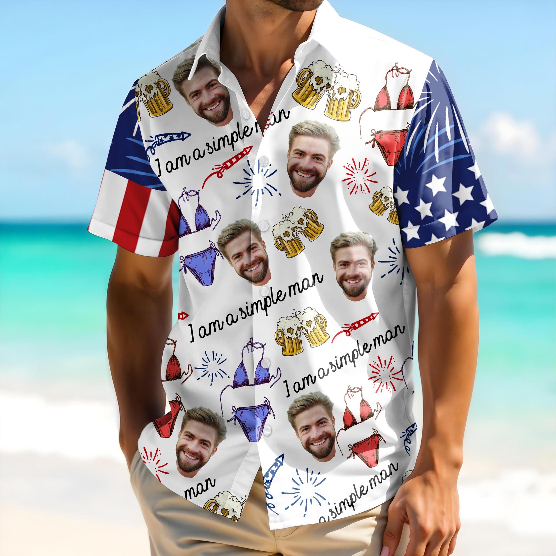 I Am A Simple Man, Beer Mugs And Boxer Briefs Design