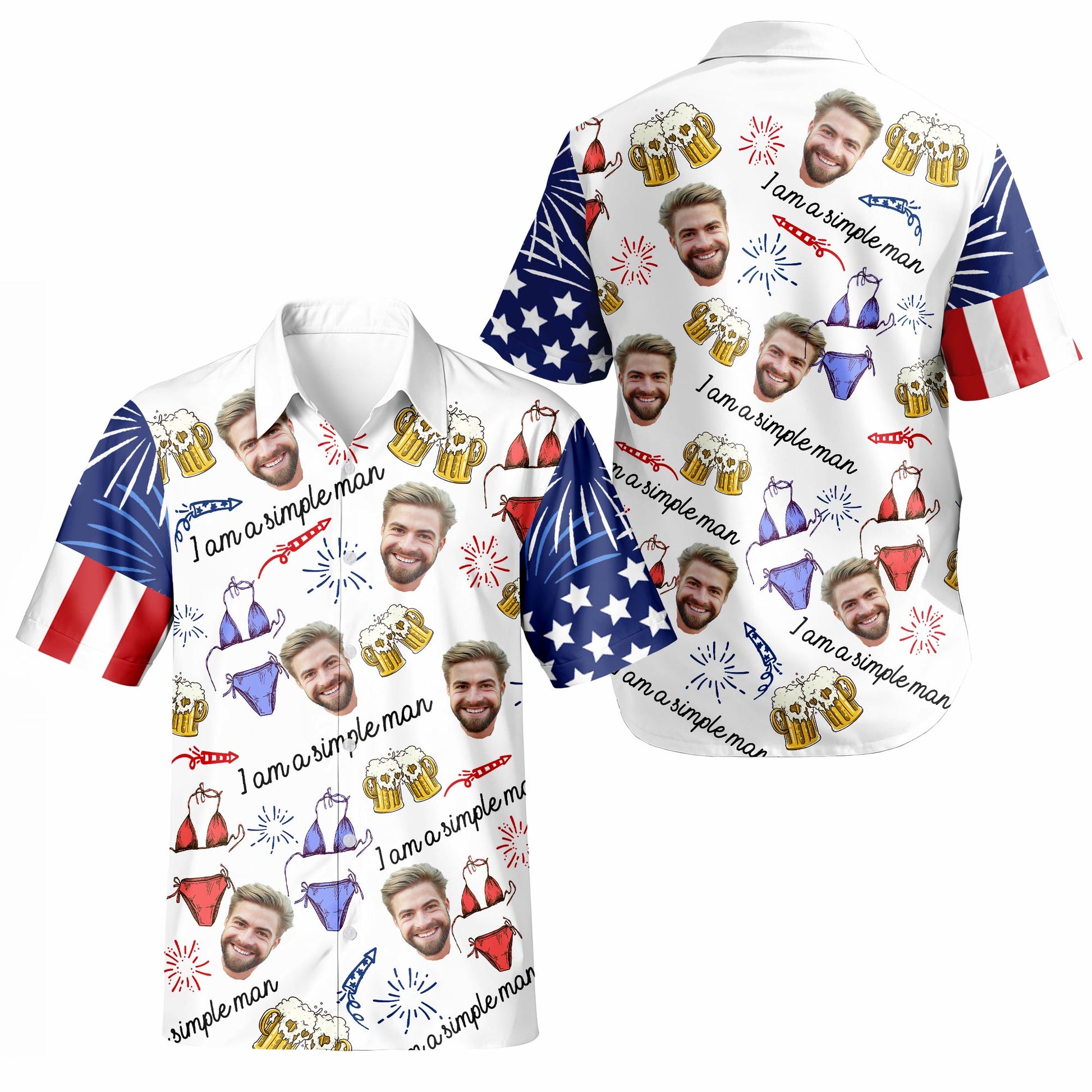 I Am A Simple Man, Beer Mugs And Boxer Briefs Design