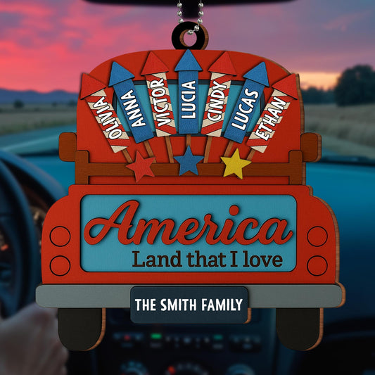 America, Land That I Love, Bus and American Flags