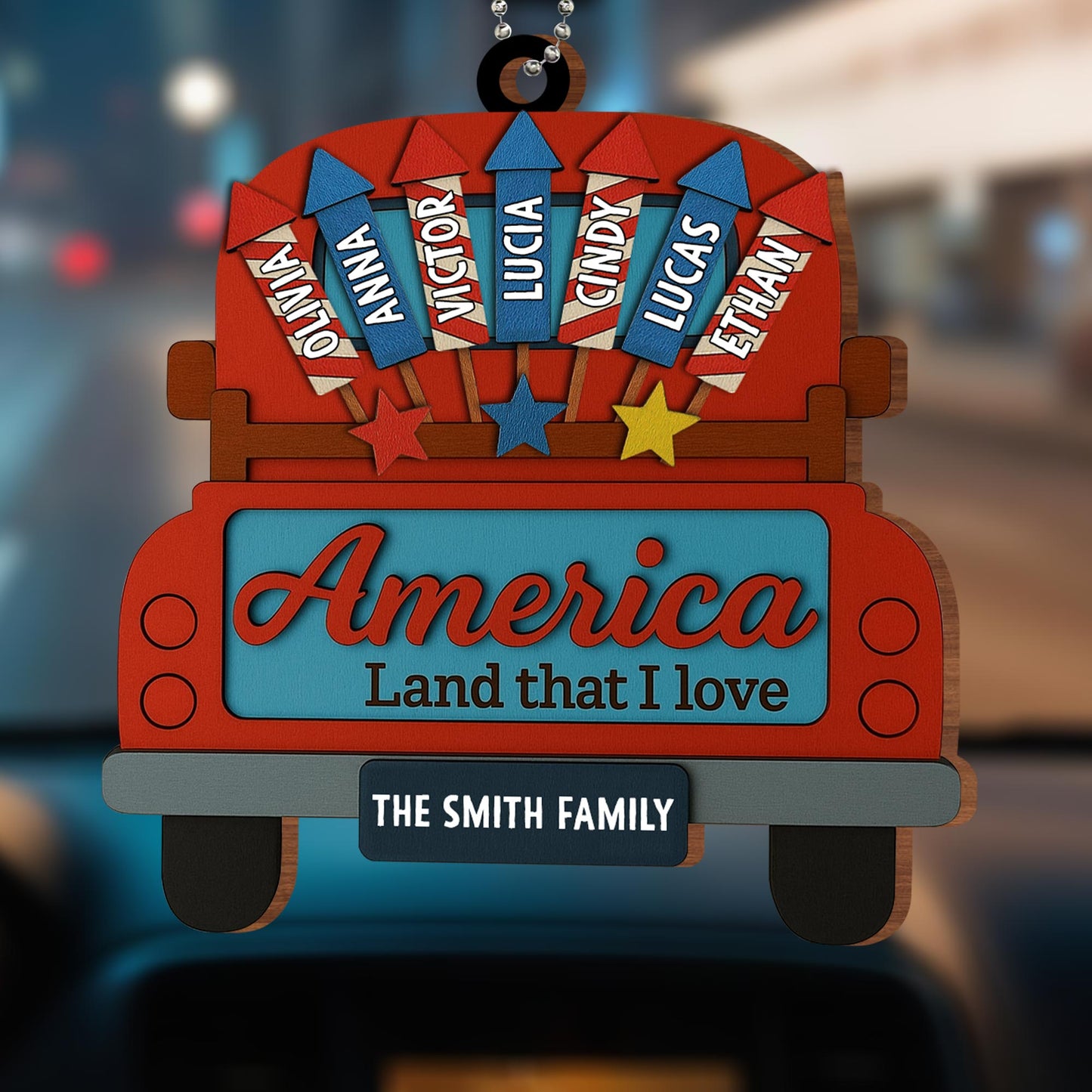 America, Land That I Love, Bus and American Flags